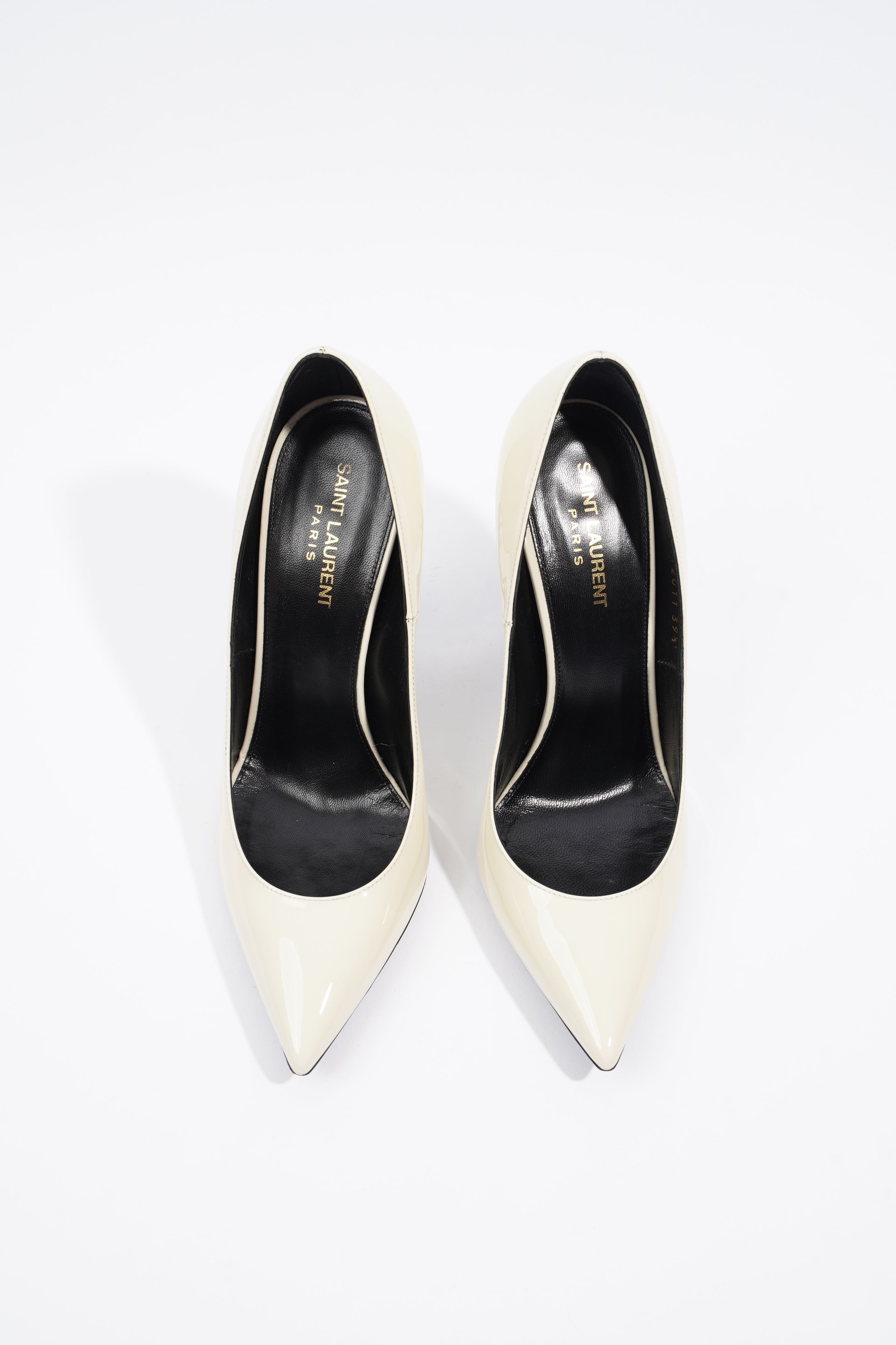 Saint Laurent Opyum Pump 110 Patent Beige EU 39.5 / UK 6.5
