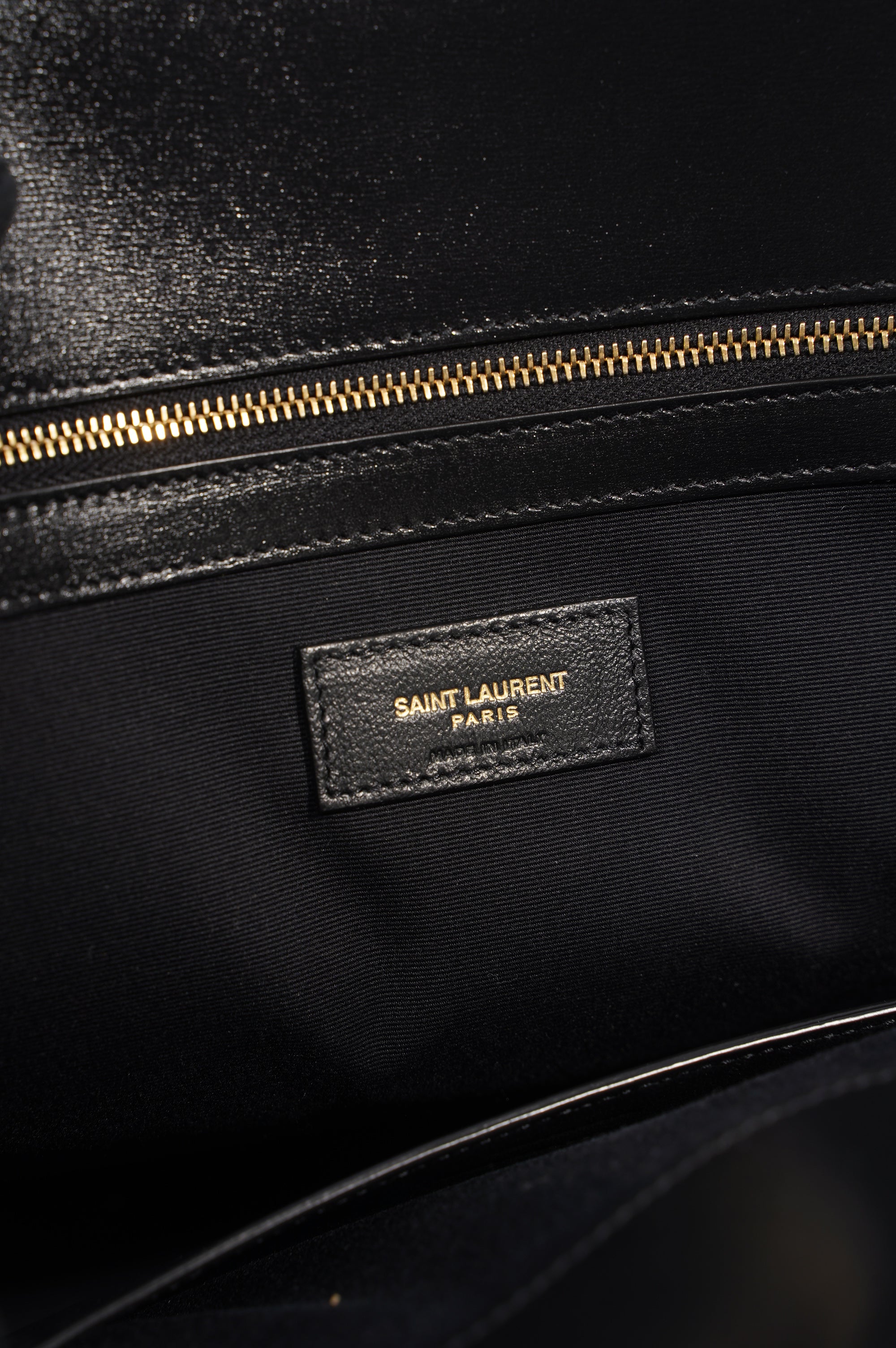Saint Laurent Womens Manhattan Shopping Bag Black Gold Medium