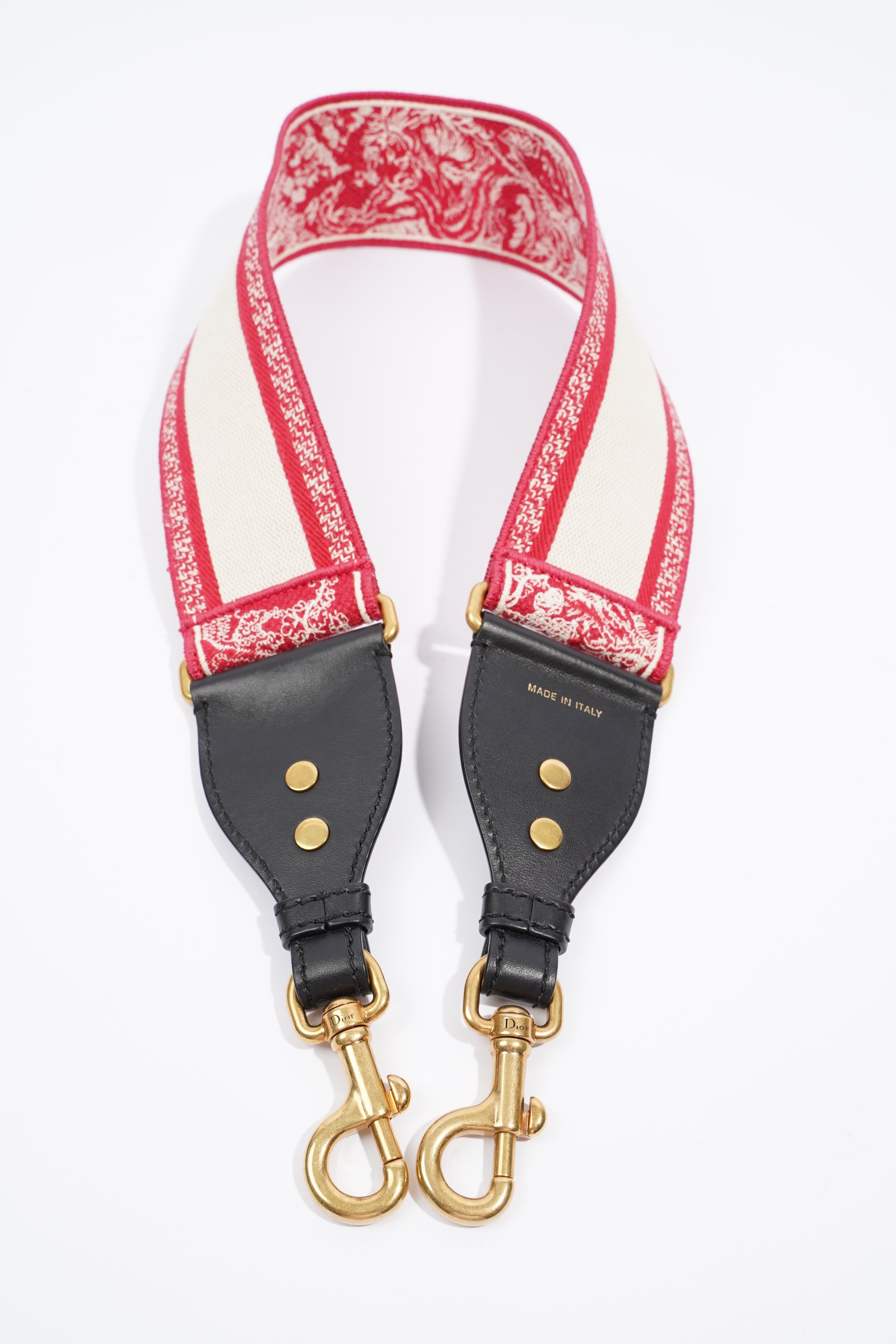 Christian Dior Toile De Jouy Strap Red Canvas