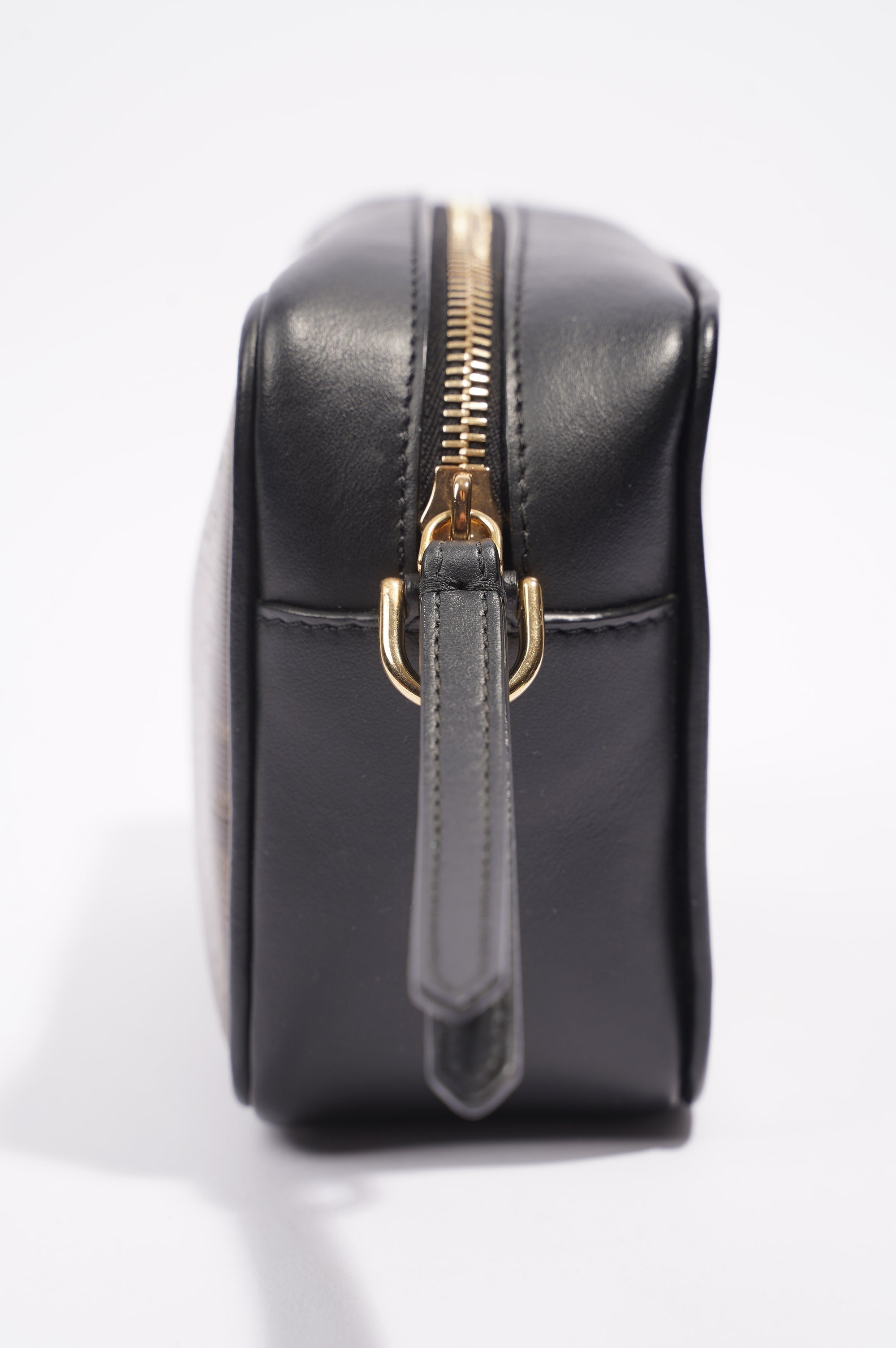 Fendi Womens Camera Bag Monogram / Black Canvas / Leather Mini