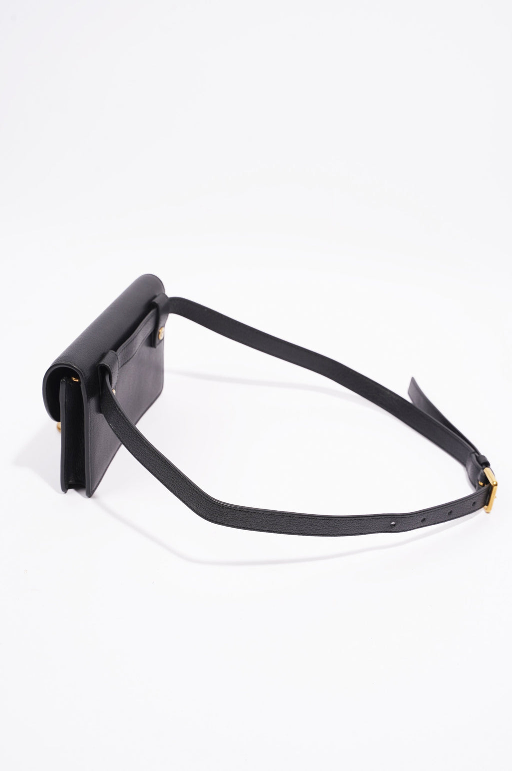 Christian Dior Saddle Belt Pouch Black Leather
