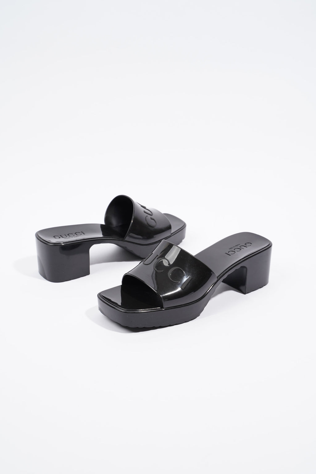 Gucci Rubber Slide Sandal Black EU 36 / UK 3