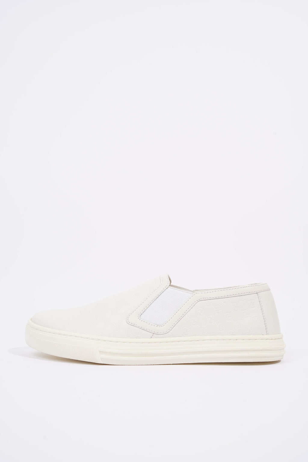 Gucci Womens Slip On Sneaker White Guccissima EU 37 / UK 4