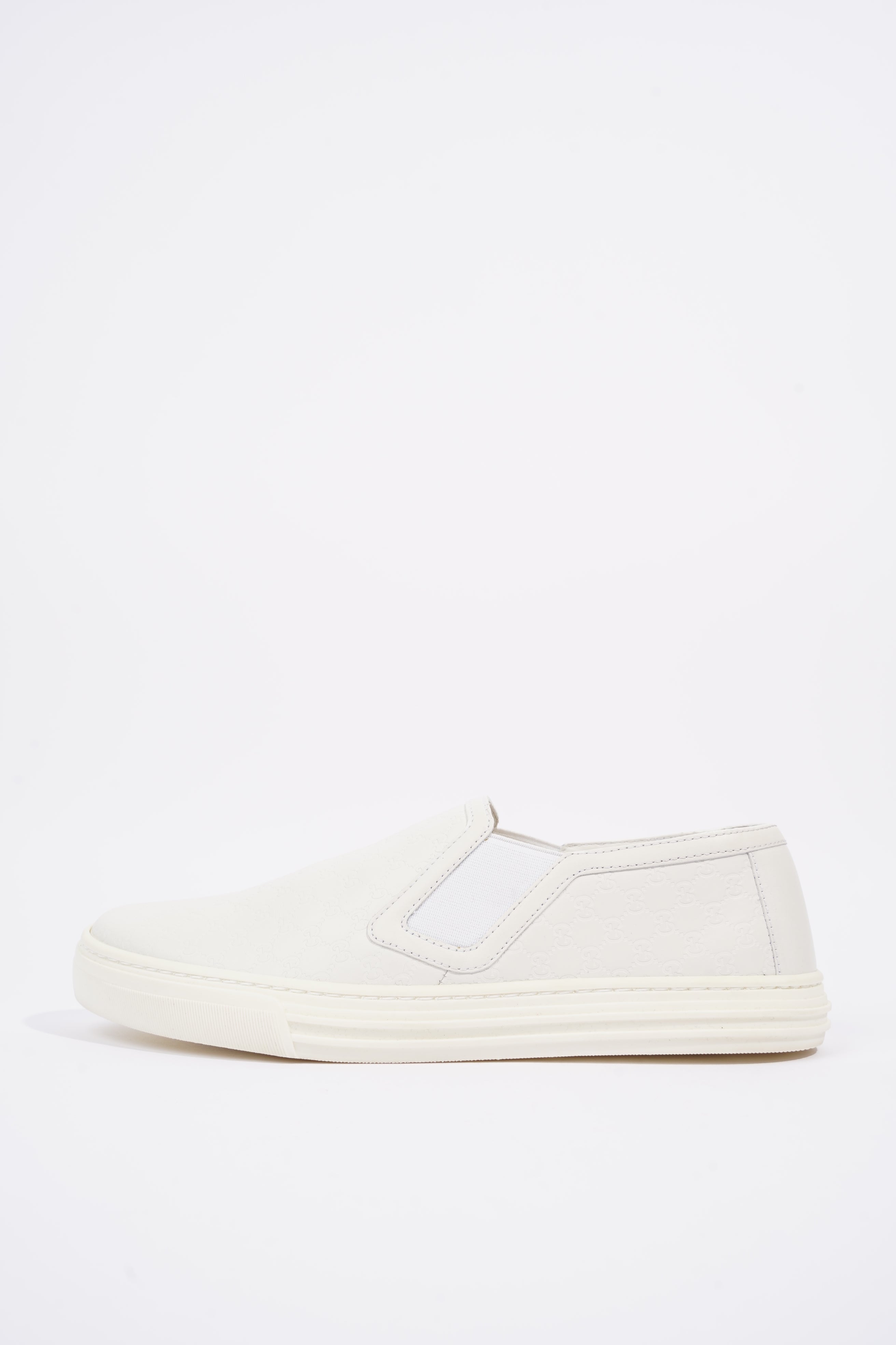 Gucci Womens Slip On Sneaker White Guccissima EU 37 / UK 4