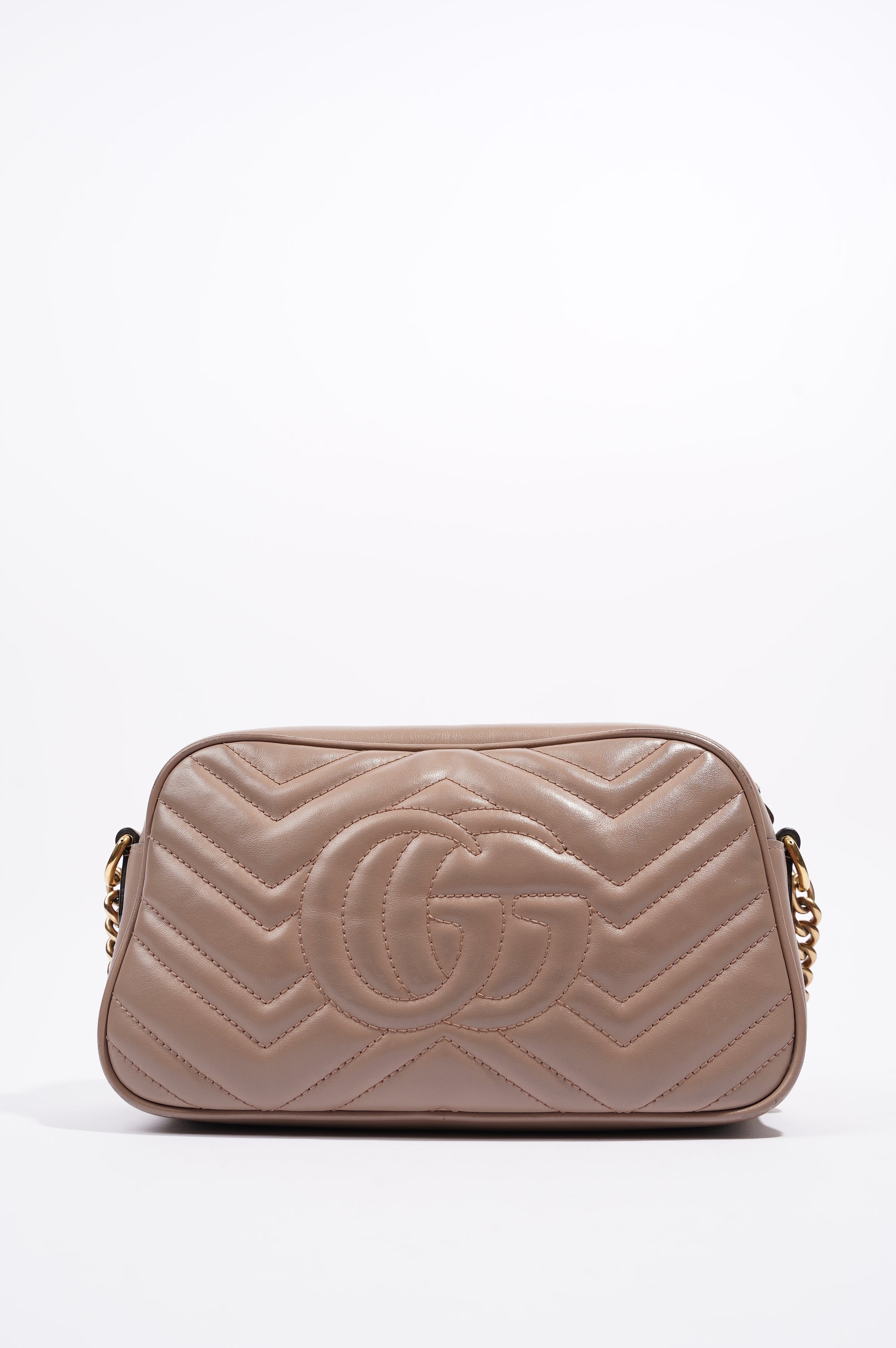 Gucci Womens Marmont Zip Nude / Gold Small