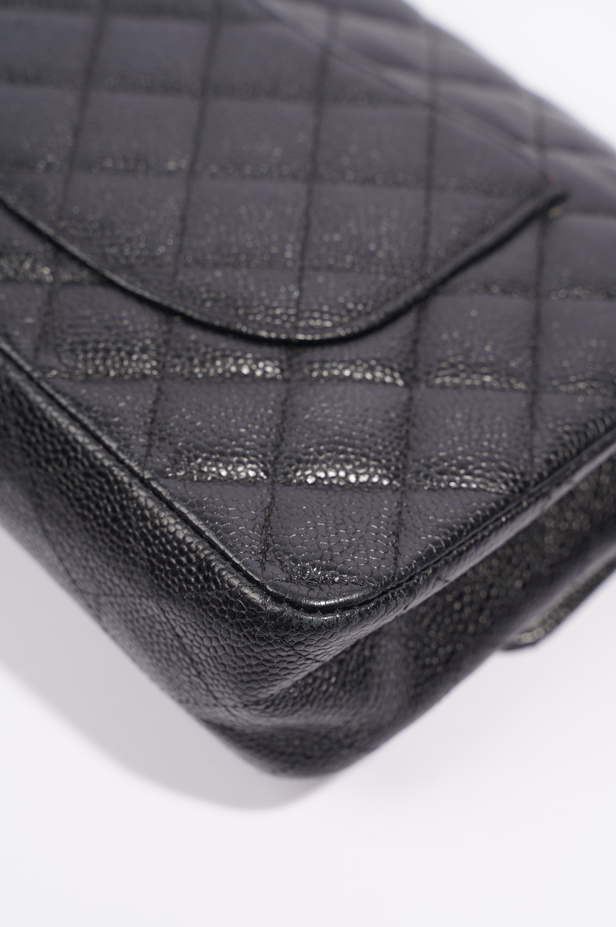 Chanel Womens Classic Flap Black Caviar Medium
