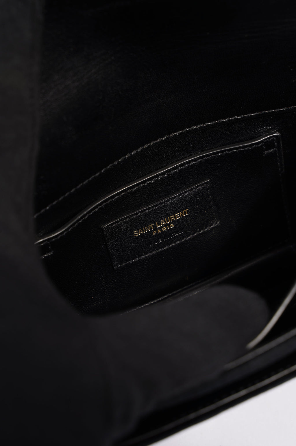 Saint Laurent Womens Sunset Black Velvet Small
