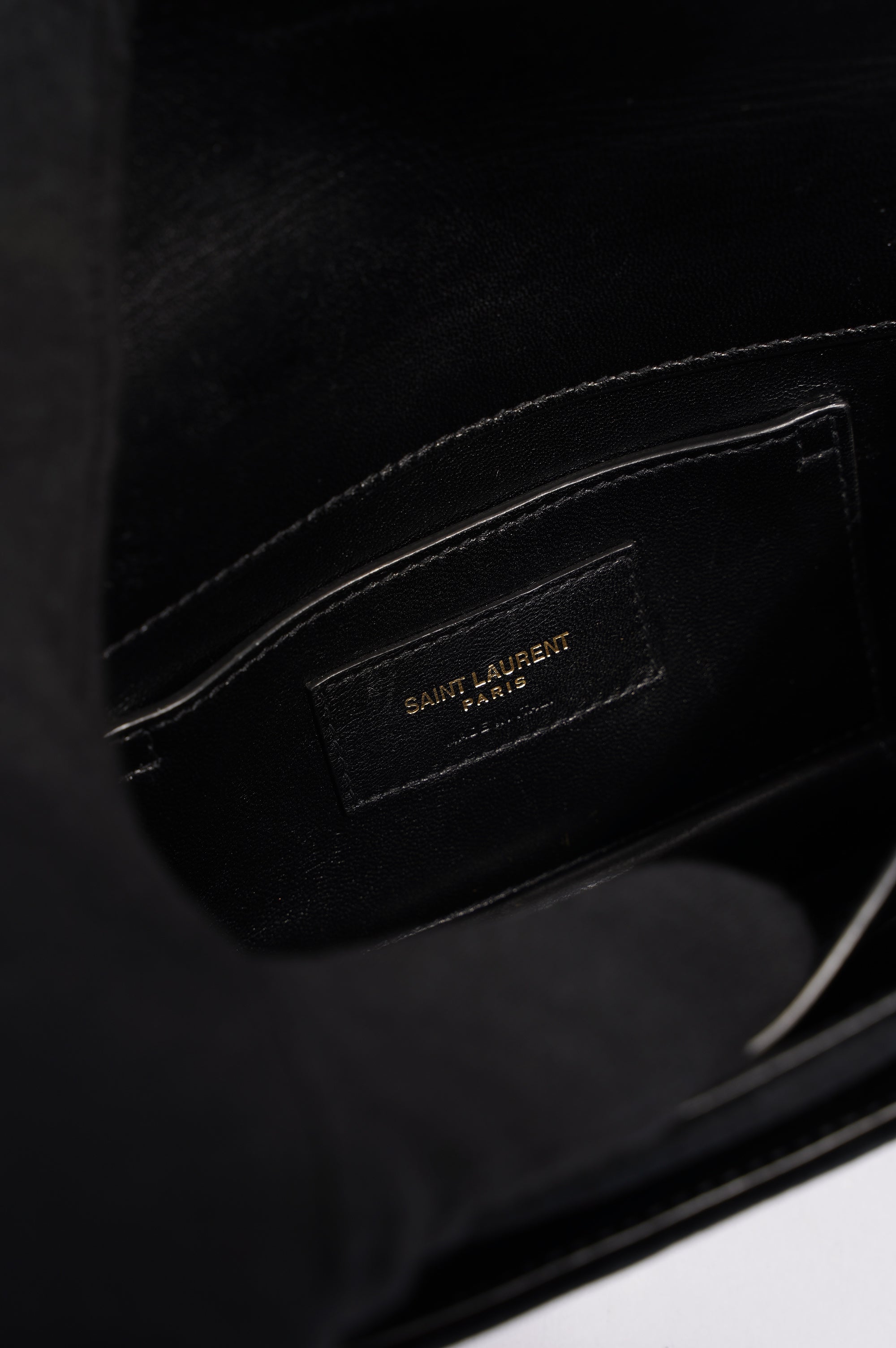 Saint Laurent Womens Sunset Black Velvet Small