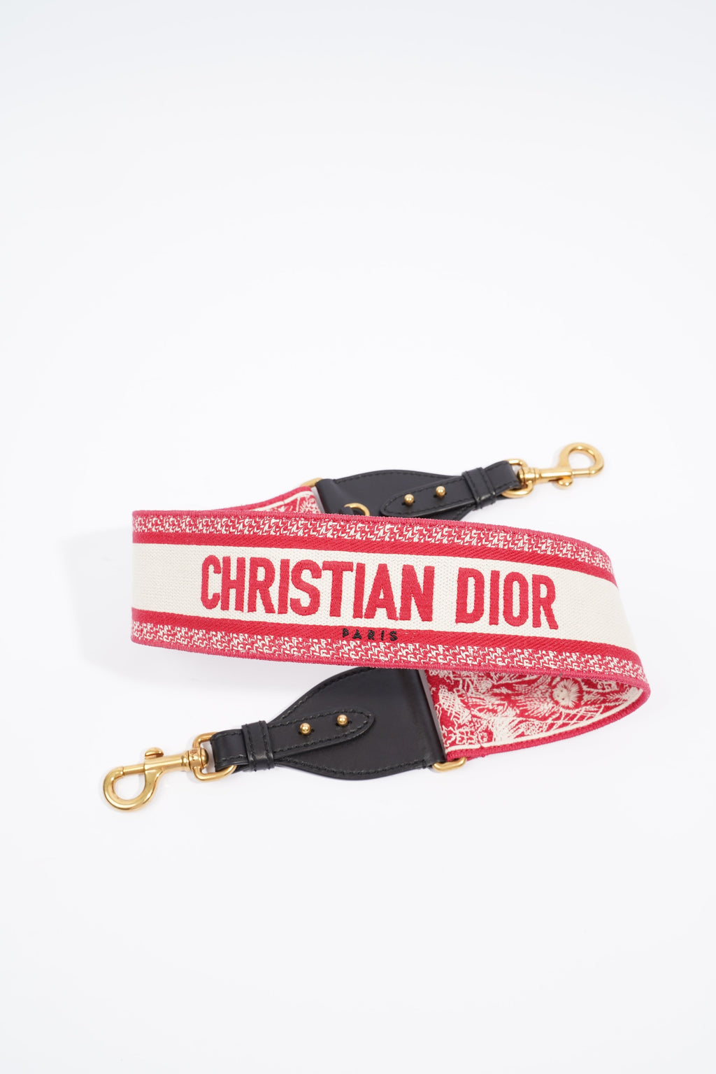 Christian Dior Toile De Jouy Strap Red Canvas