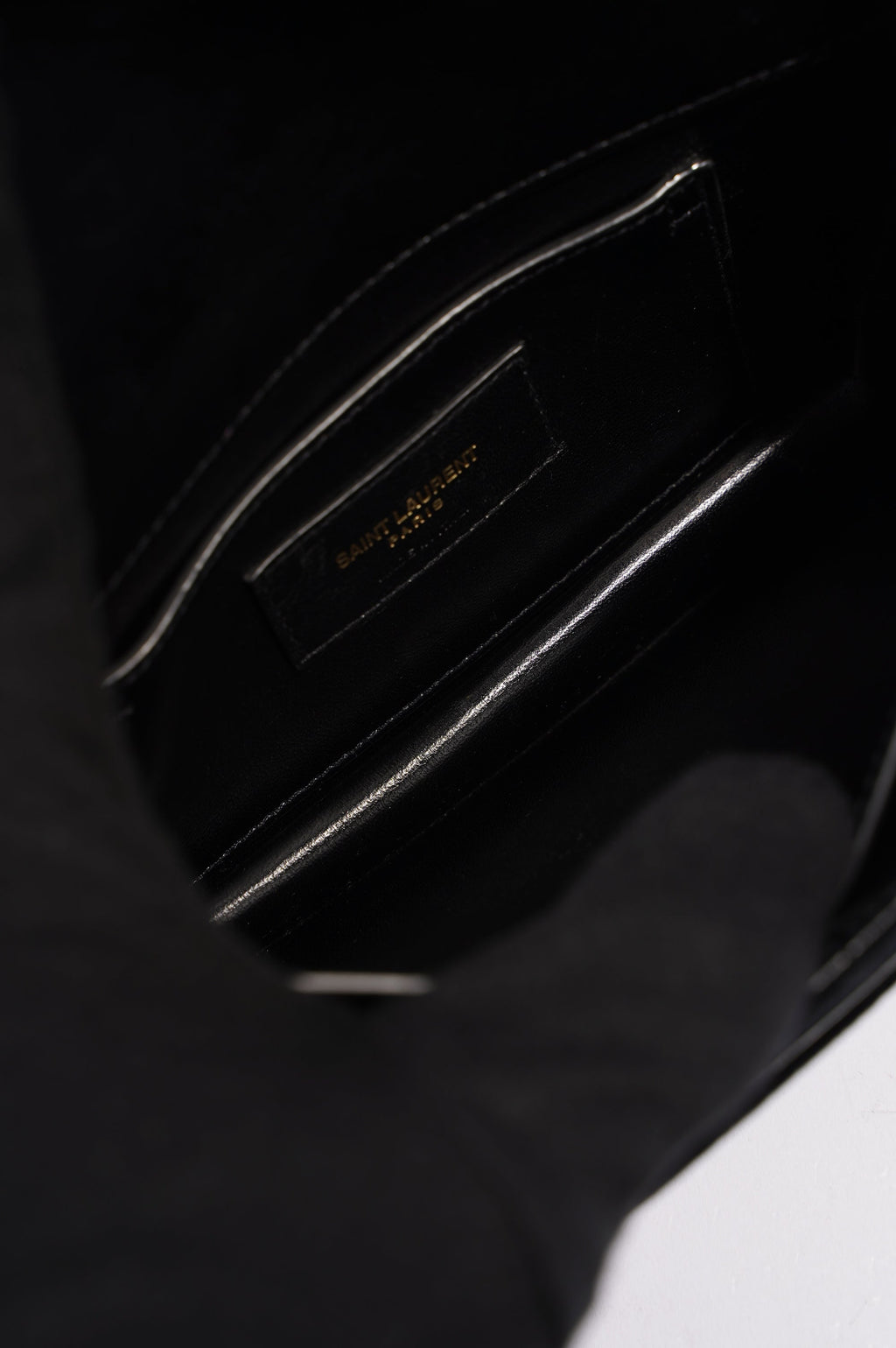 Saint Laurent Womens Sunset Black Velvet Small