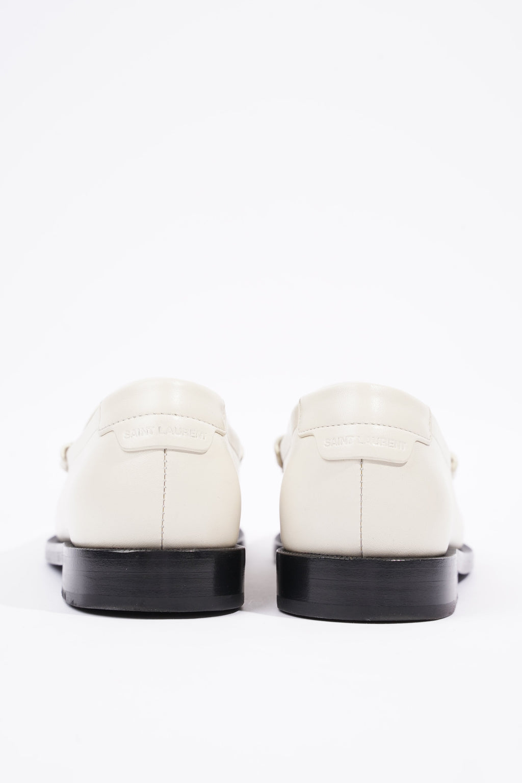 Saint Laurent Womens Le Loafer 15 Mocassin White / Black EU 37.5 / UK 4.5