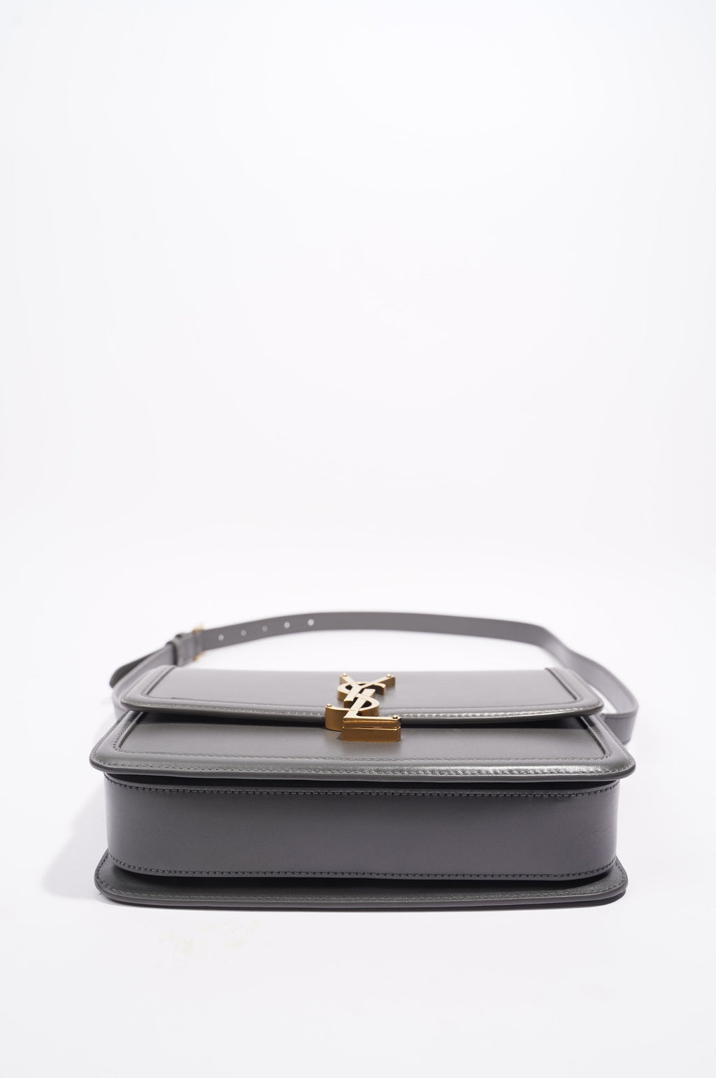 Saint Laurent Solferino Satchel Grey Leather Medium