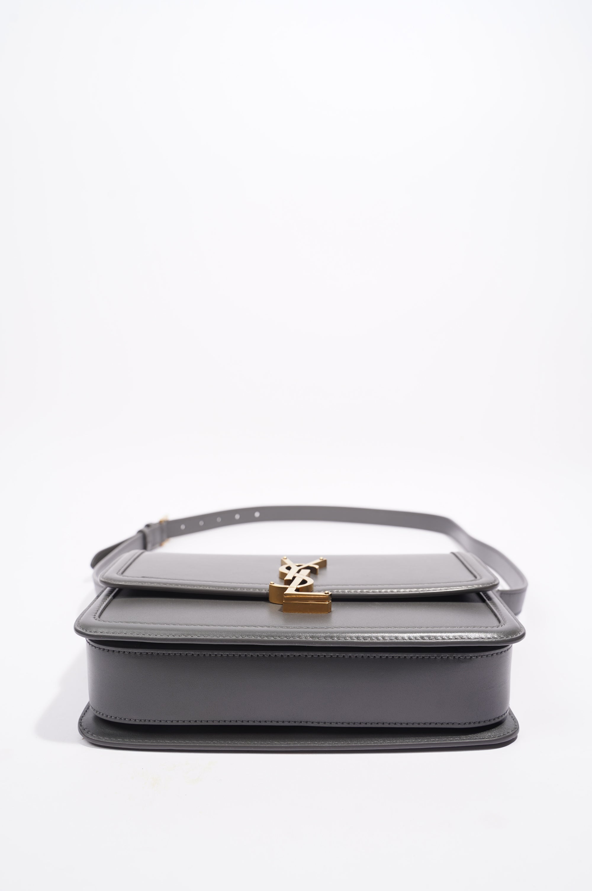 Saint Laurent Solferino Satchel Grey Leather Medium