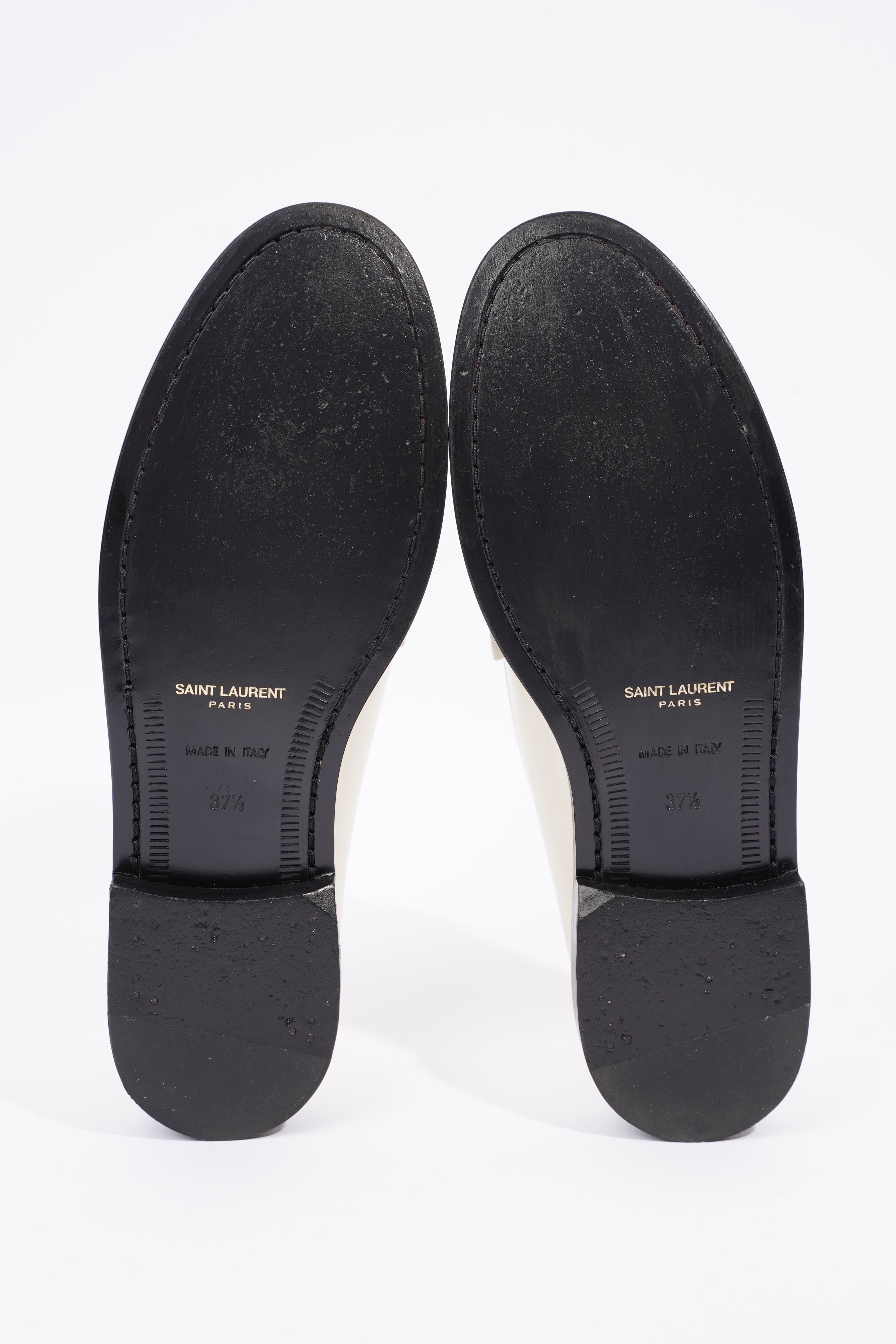 Saint Laurent Womens Le Loafer 15 Mocassin White / Black EU 37.5 / UK 4.5