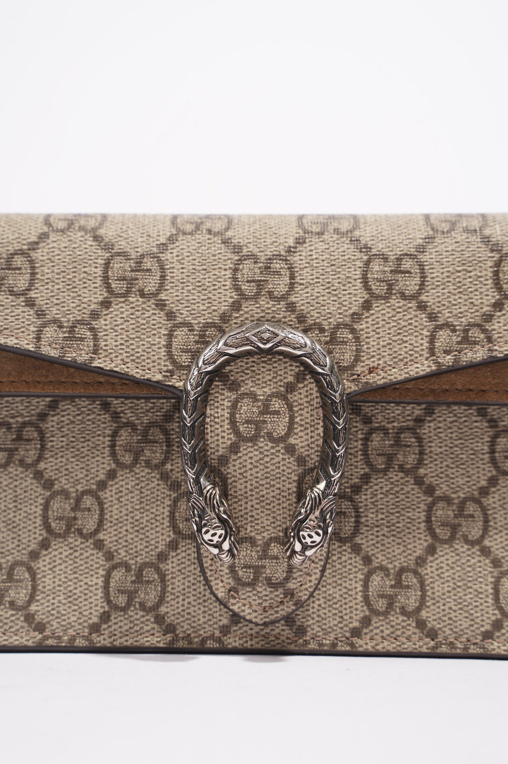 Gucci Womens Dionysus Bag Brown Canvas Super Mini