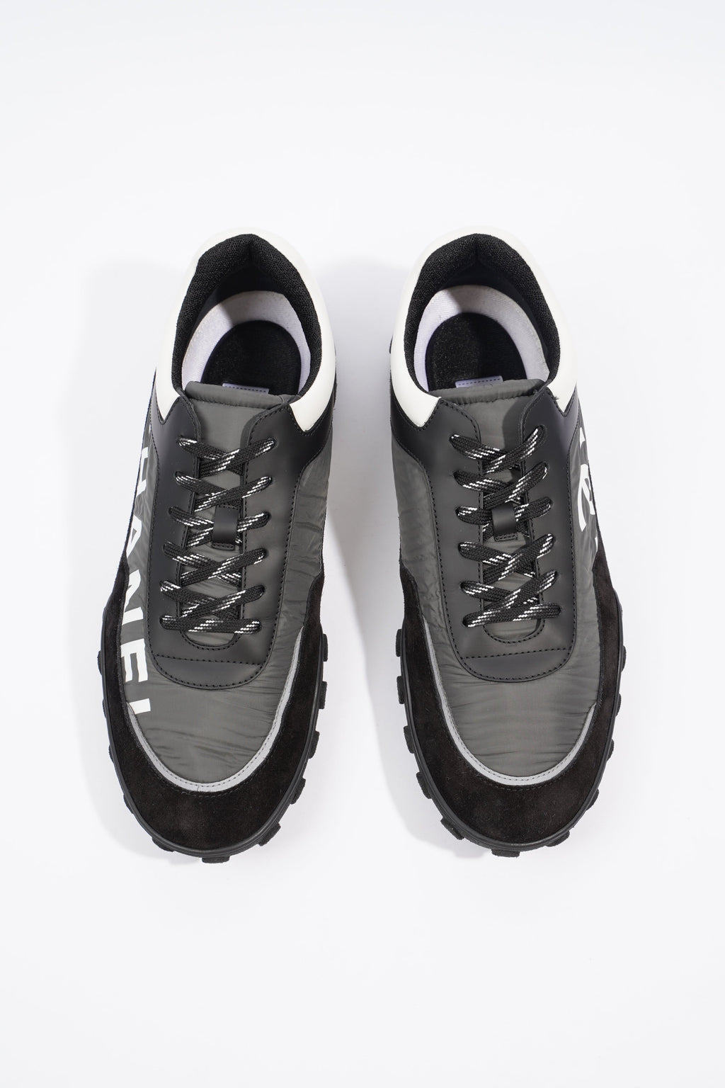 Chanel Nylon Sneaker Black / Grey / White EU 46 / UK 12