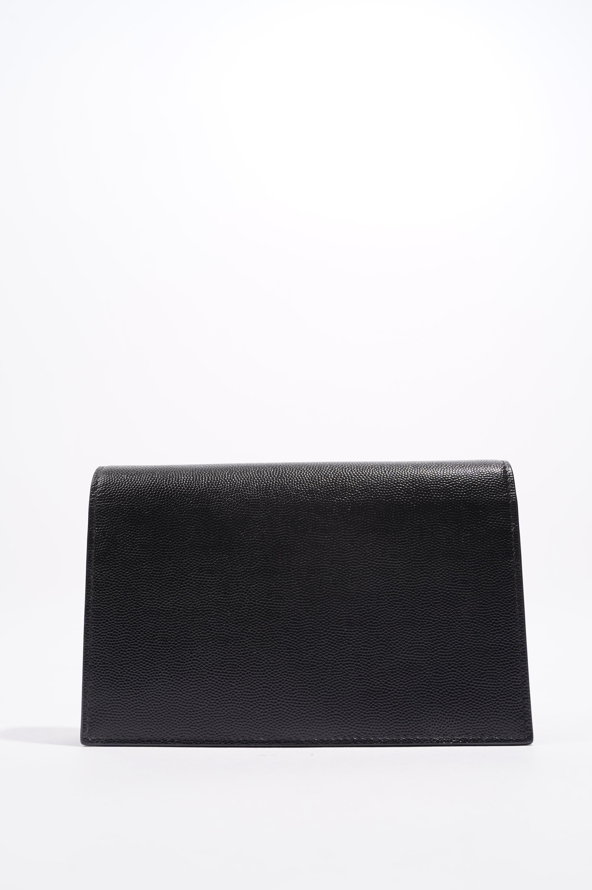 Saint Laurent Womens Kate Tassel Chain Wallet Black Leather Small