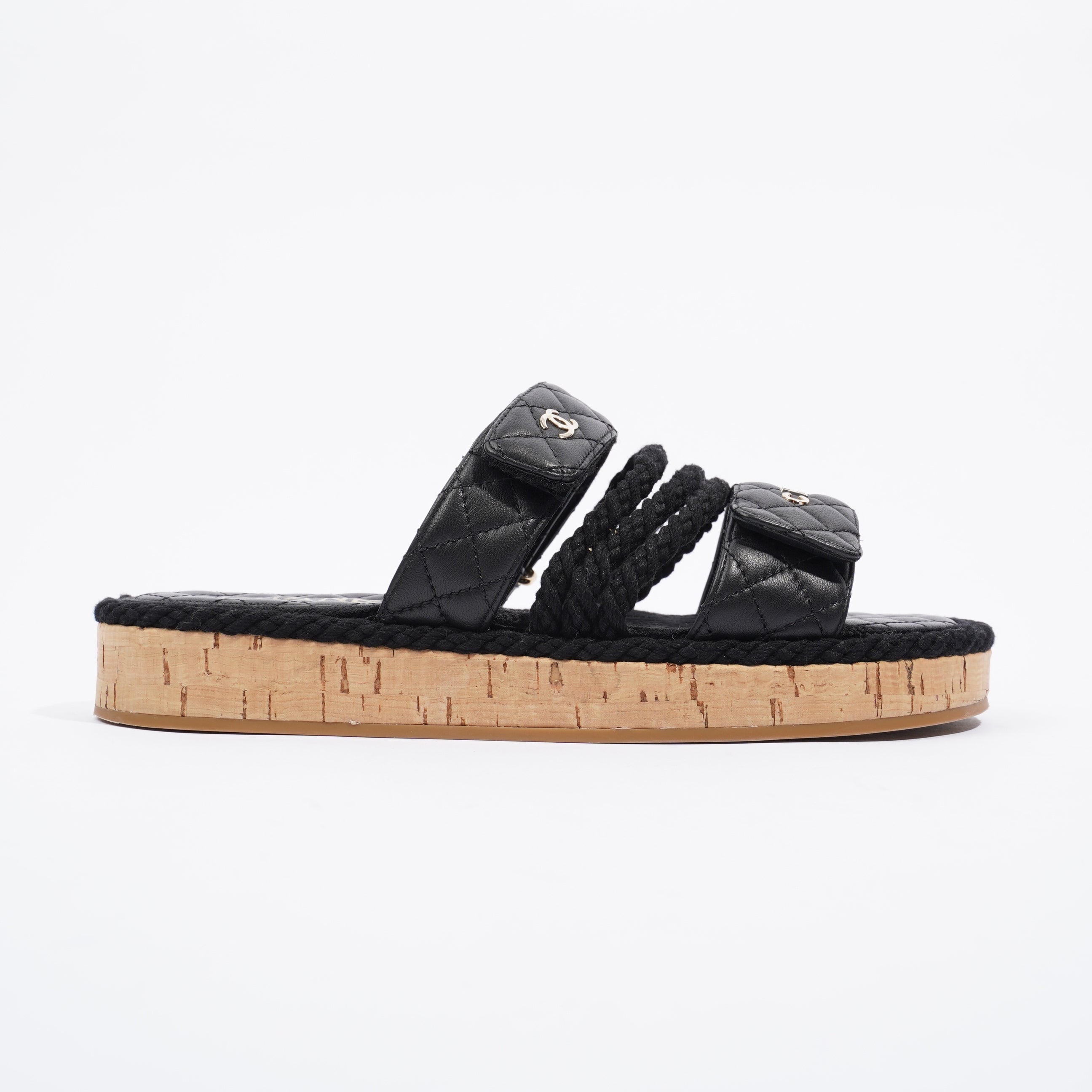 Chanel Dad Sandal Black / Gold EU 40 / UK 7