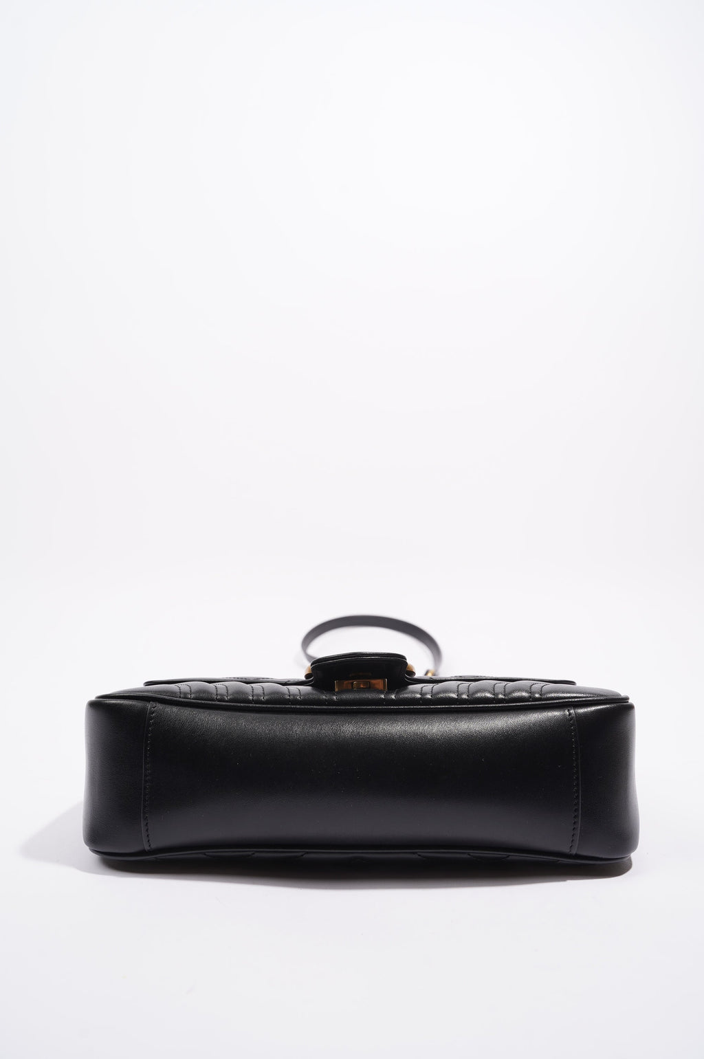 Gucci Womens Marmont Flap Black / Gold Small