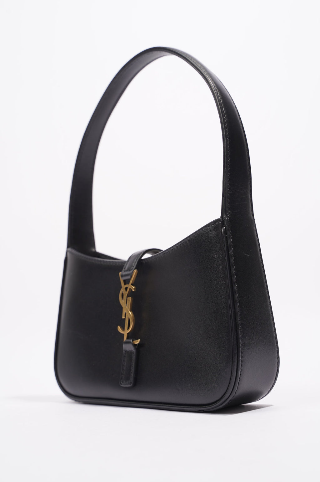 Saint Laurent Womens Le 5 a 7 Hobo Bag Black Leather Mini