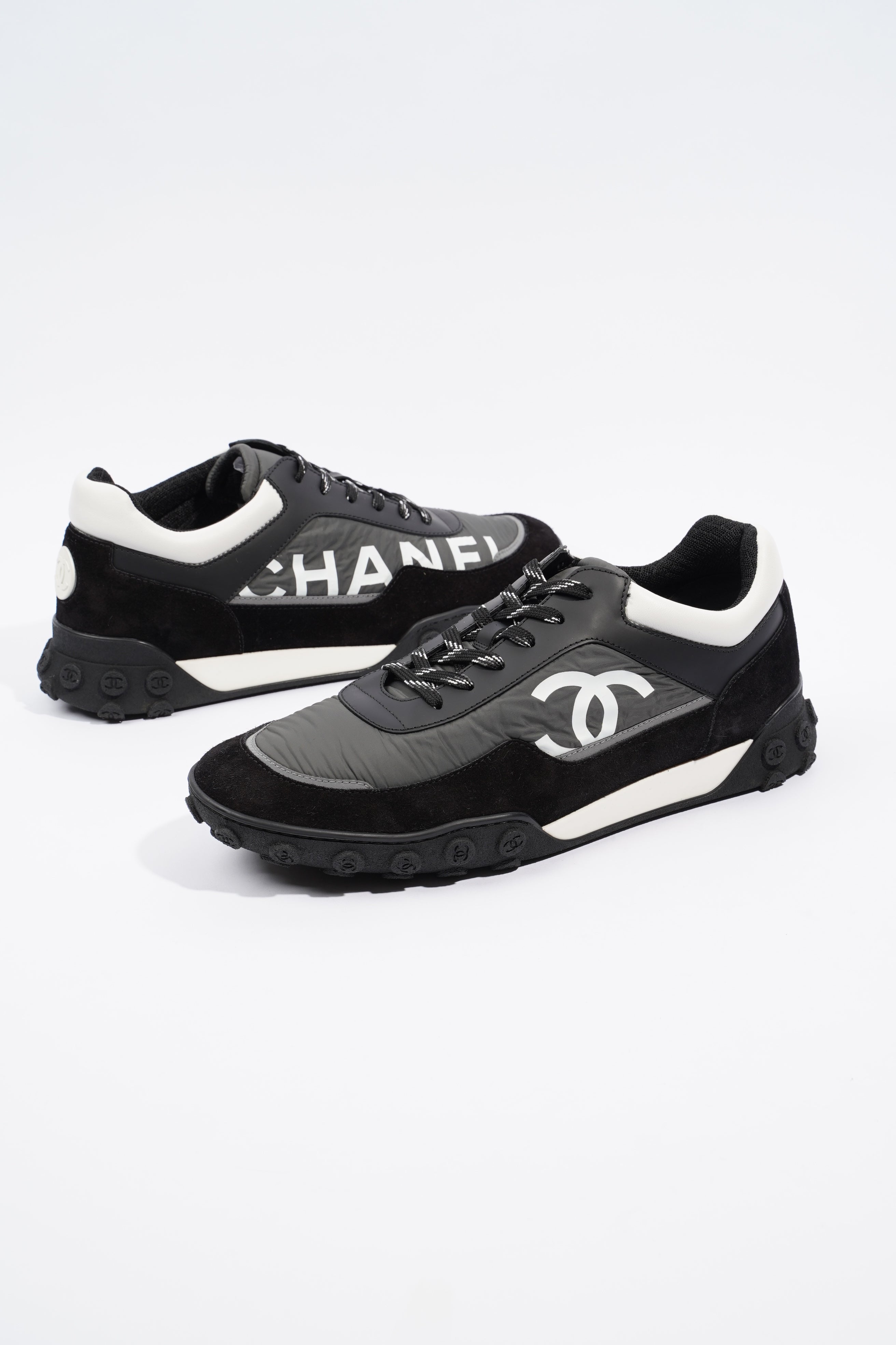 Chanel Nylon Sneaker Black / Grey / White EU 46 / UK 12