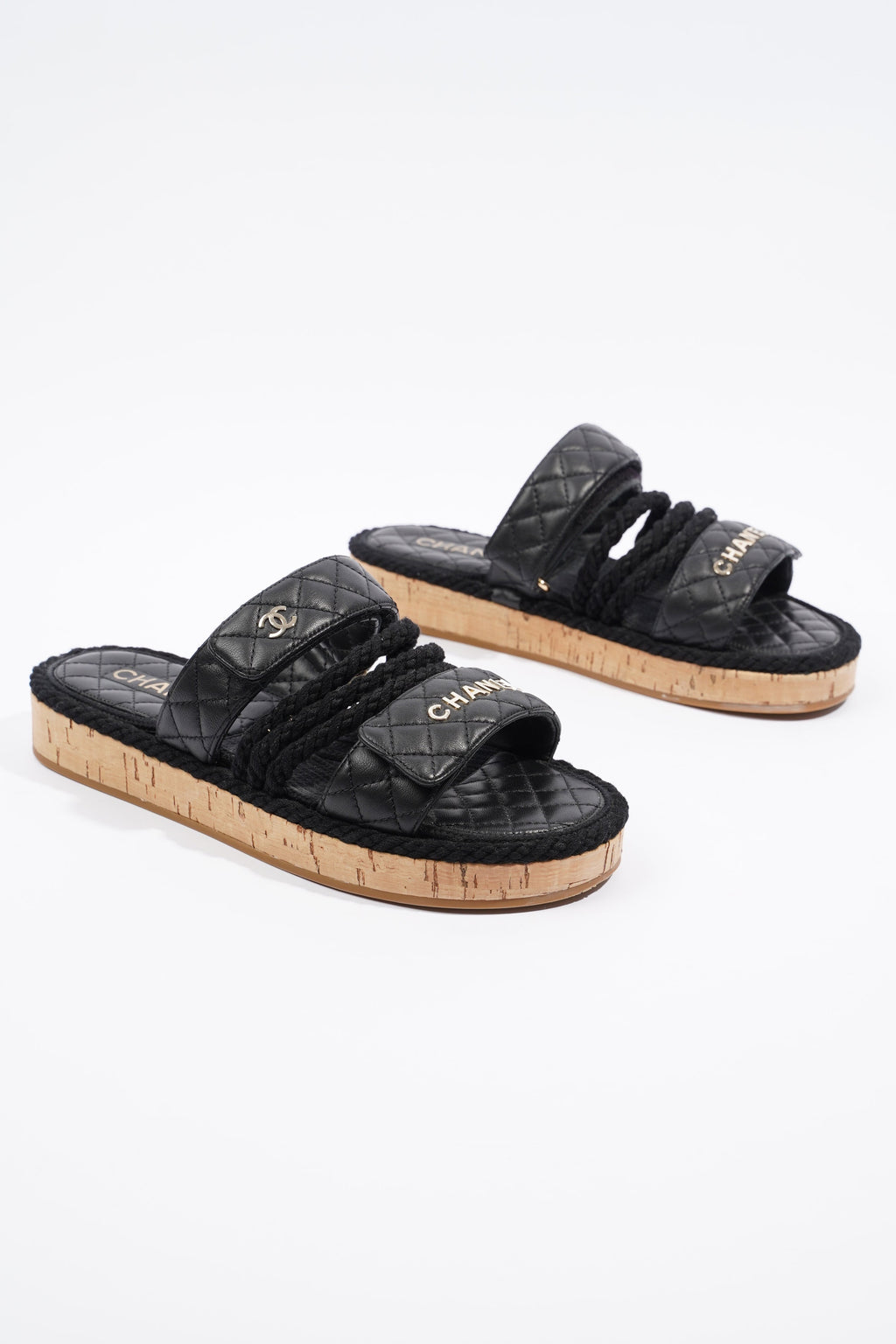 Chanel Dad Sandal Black / Gold EU 40 / UK 7