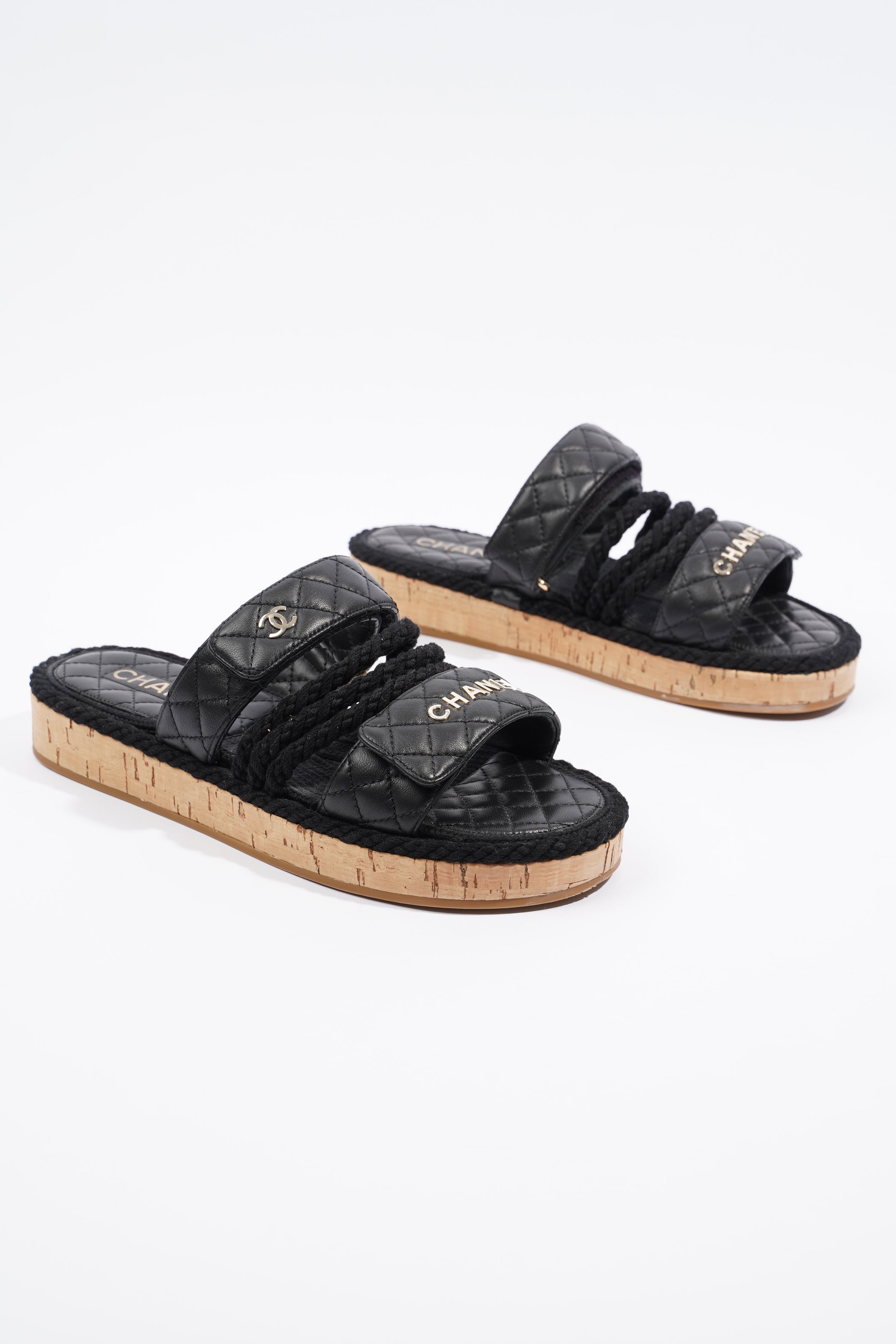 Chanel Dad Sandal Black / Gold EU 40 / UK 7