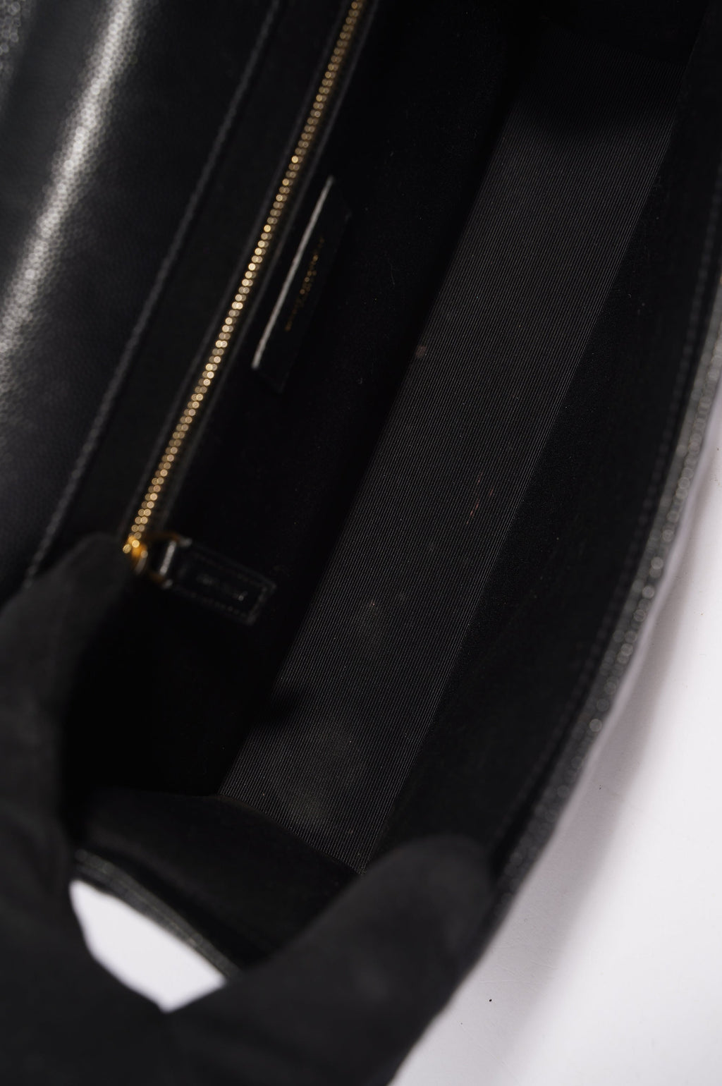 Saint Laurent Womens Envelope Bag Black Leather Large