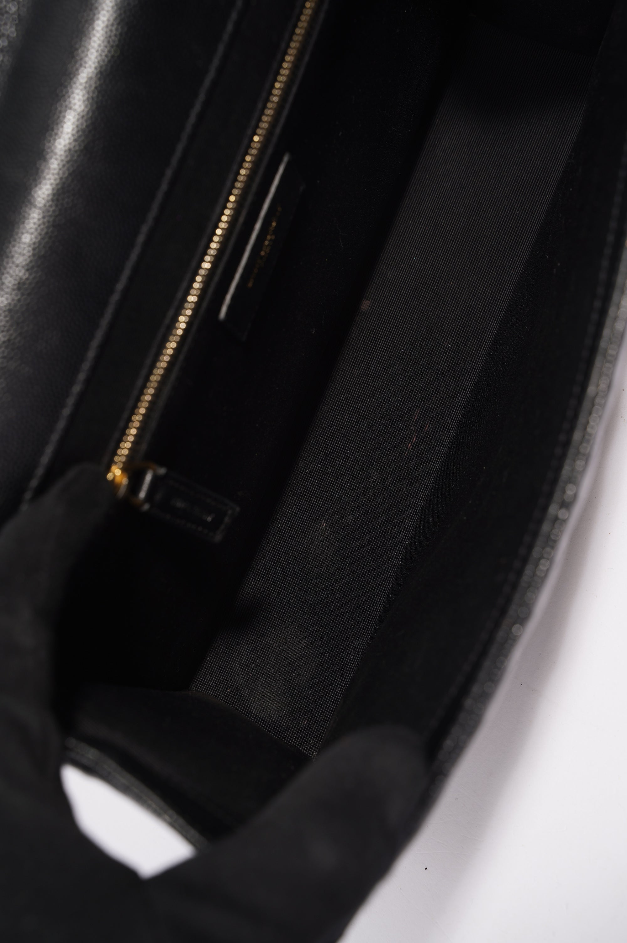 Saint Laurent Womens Envelope Bag Black Leather Large
