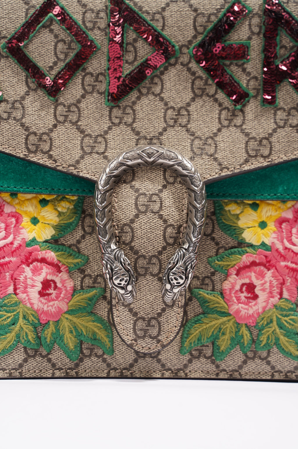 Gucci Womens Dionysus Modern Supreme Bloom Green Medium
