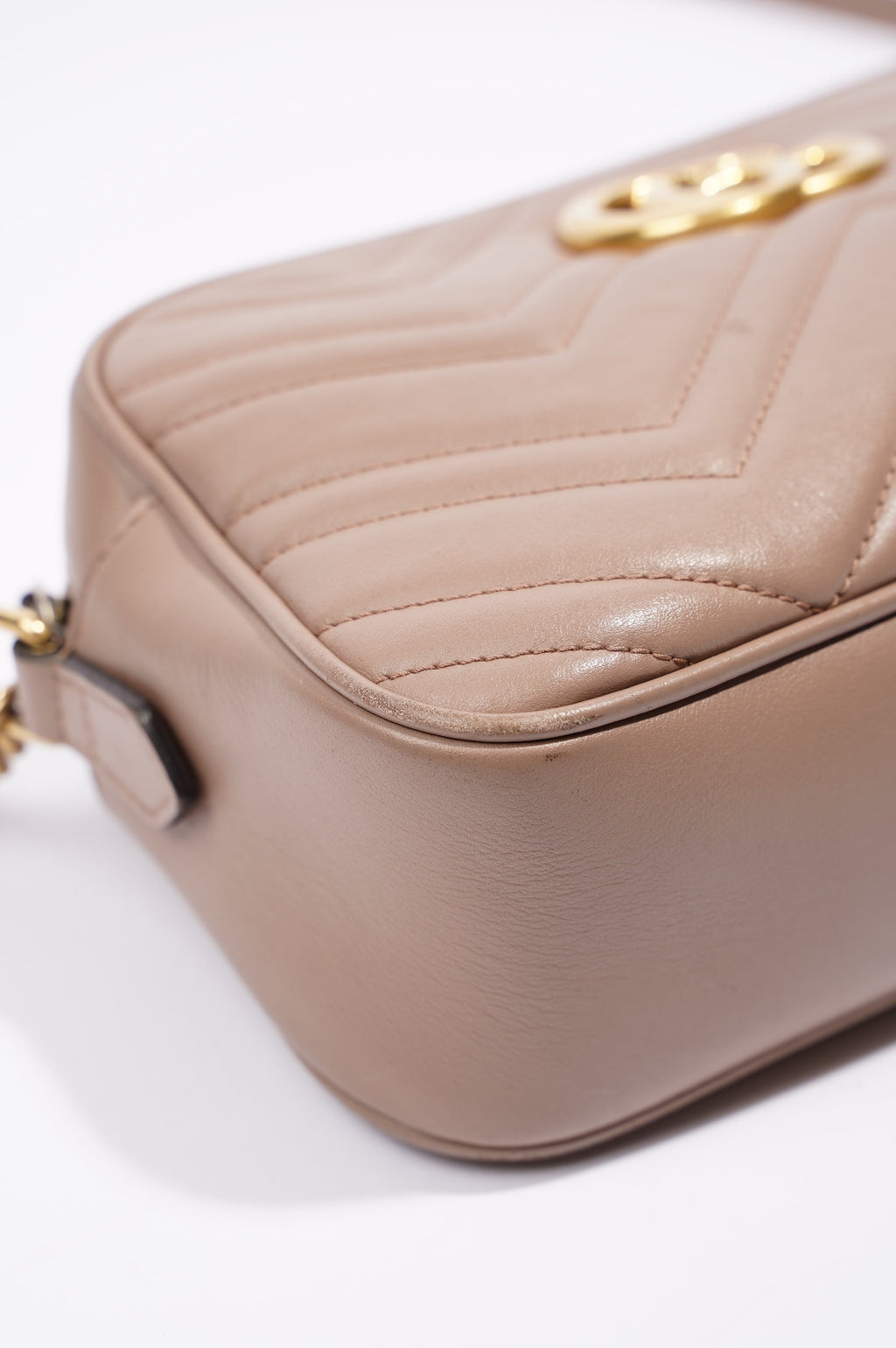 Gucci Womens Marmont Zip Nude / Gold Small