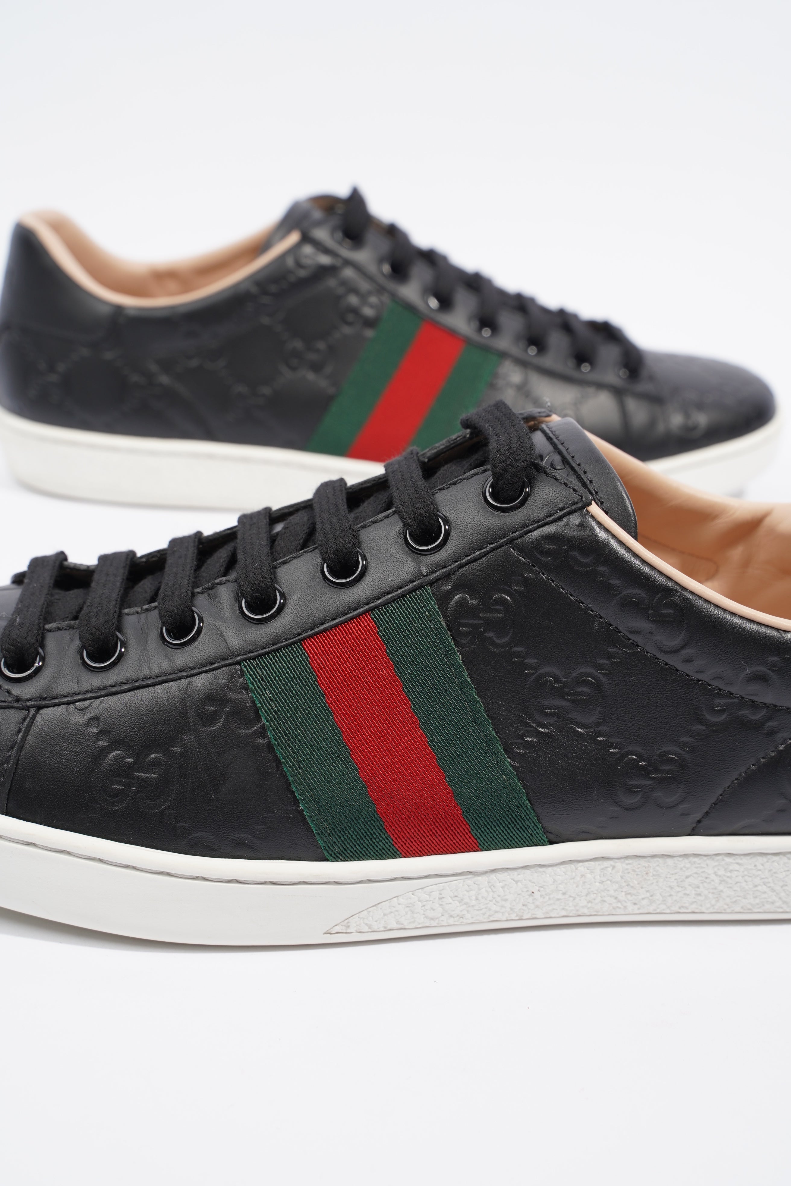 Gucci Ace Black Guccissima EU 39 / UK 6