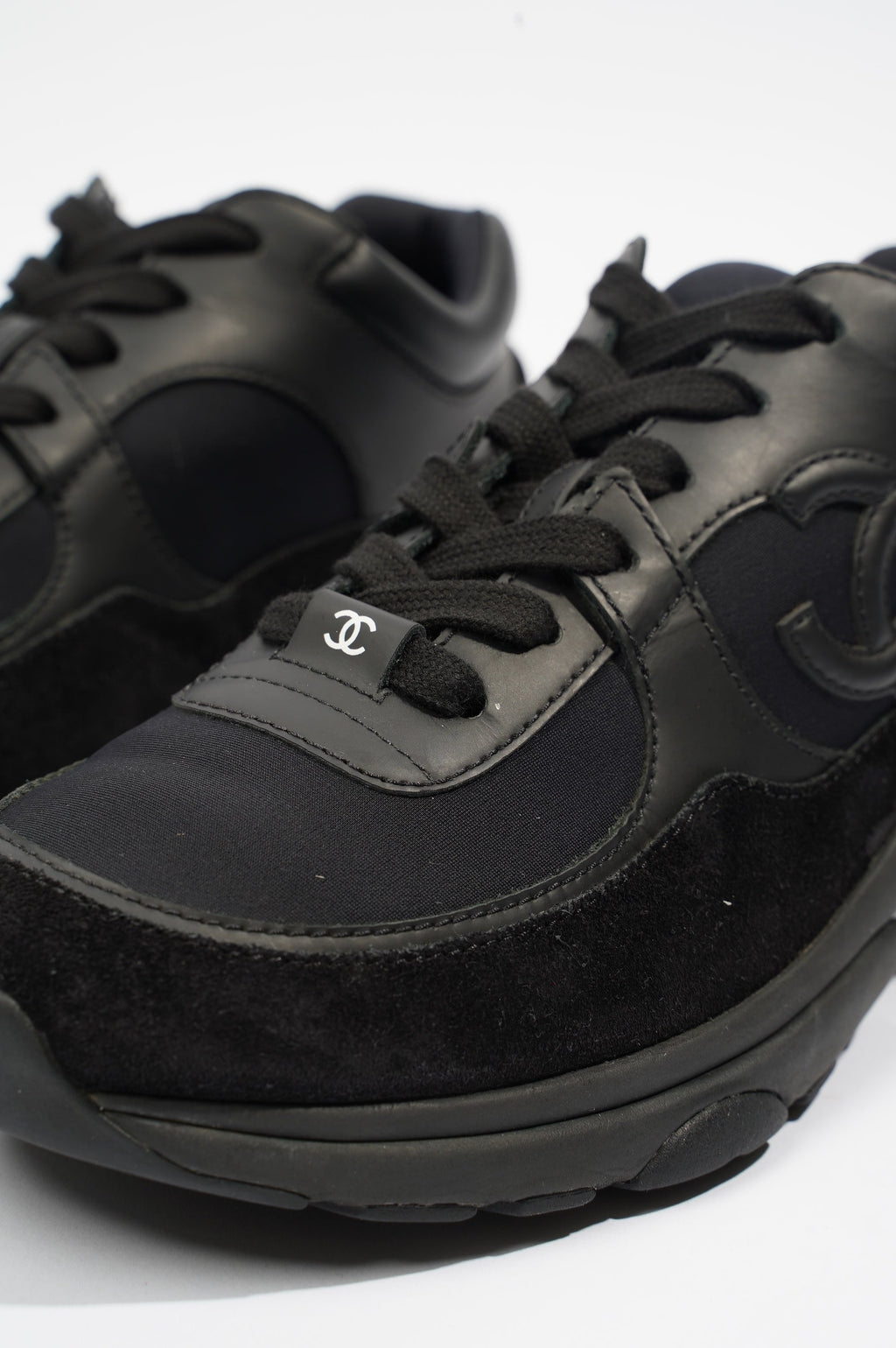 Chanel Womens CC Logo Runners Black EU 37.5 / UK 4.5