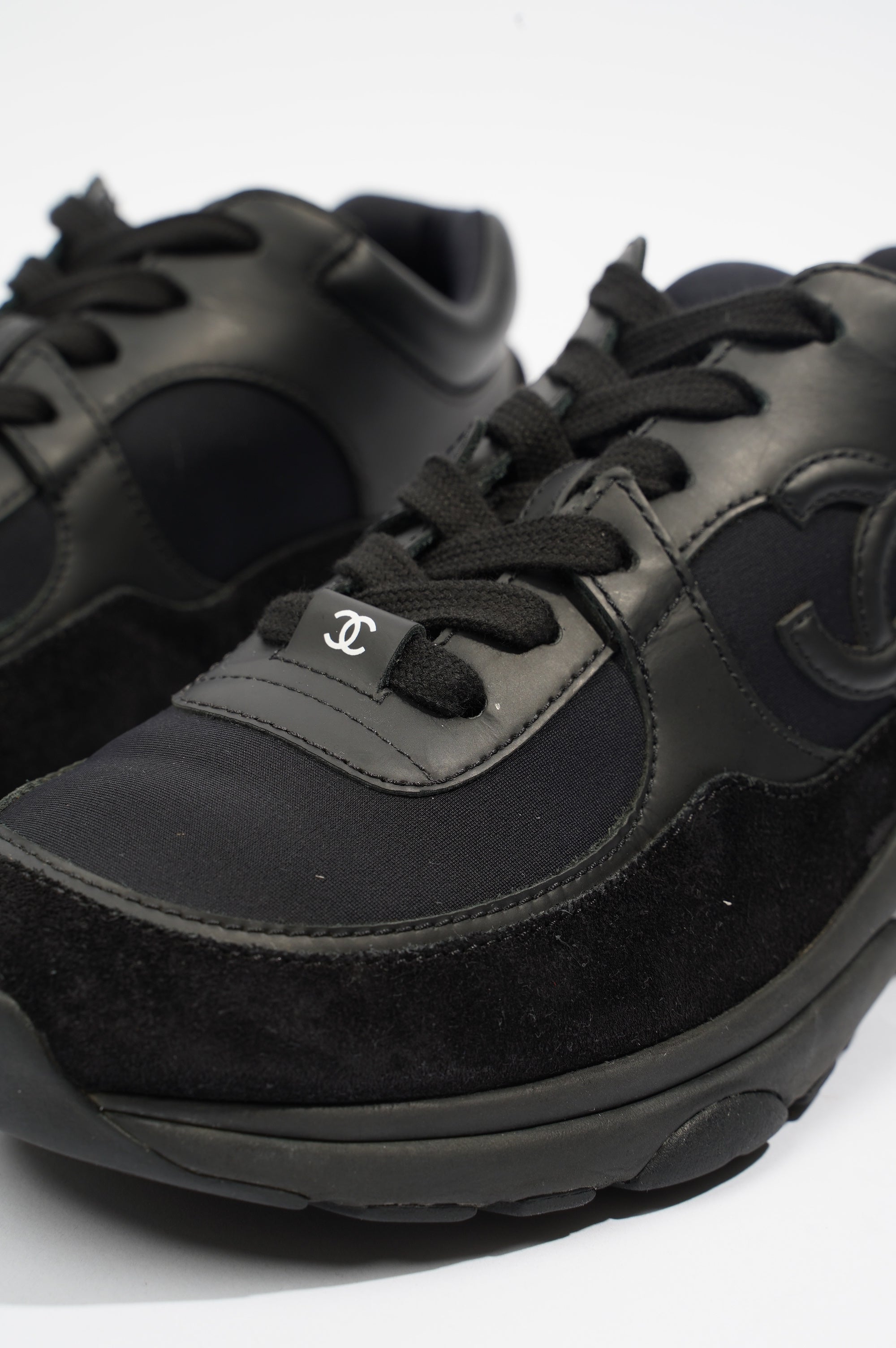 Chanel Womens CC Logo Runners Black EU 37.5 / UK 4.5