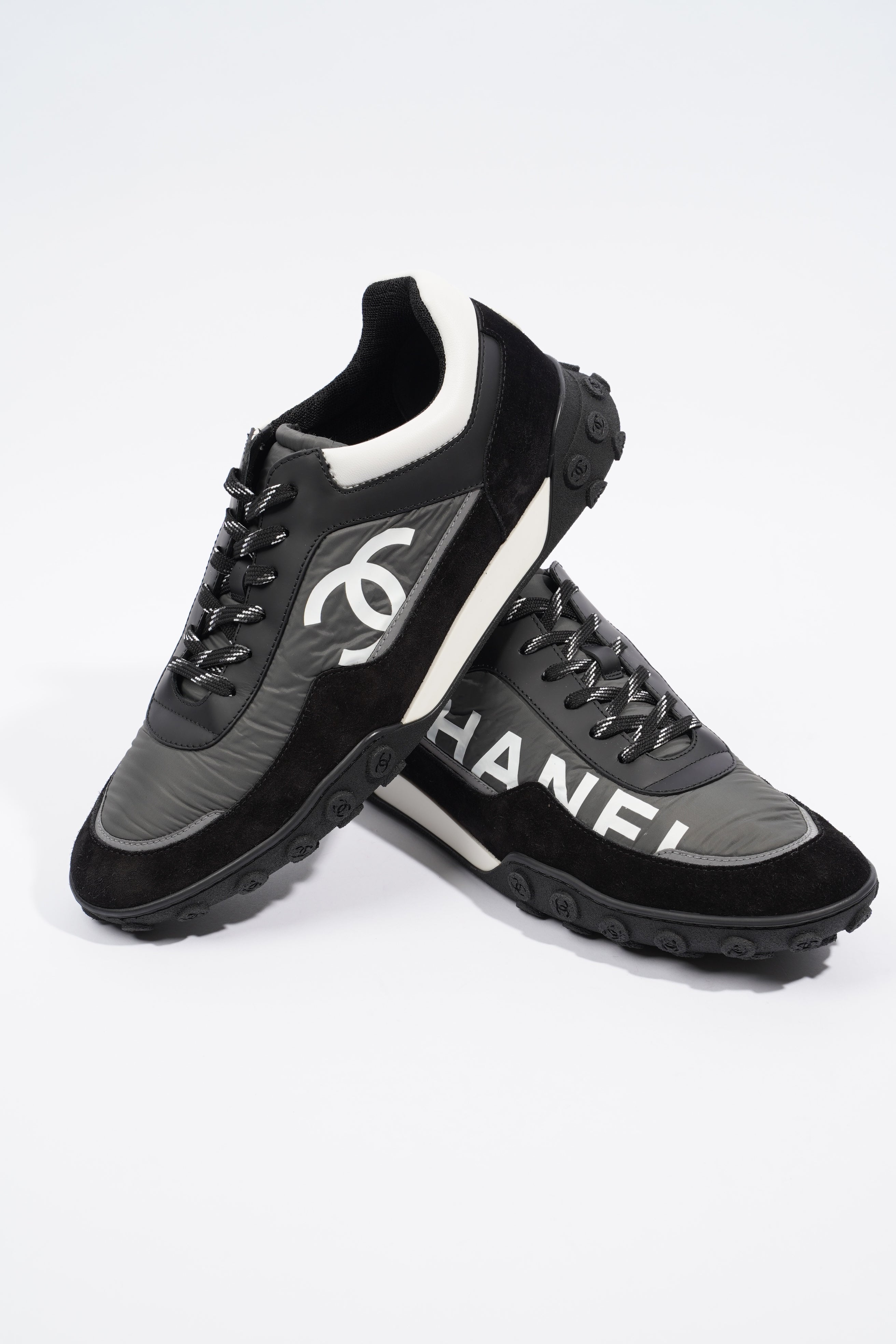 Chanel Nylon Sneaker Black / Grey / White EU 46 / UK 12