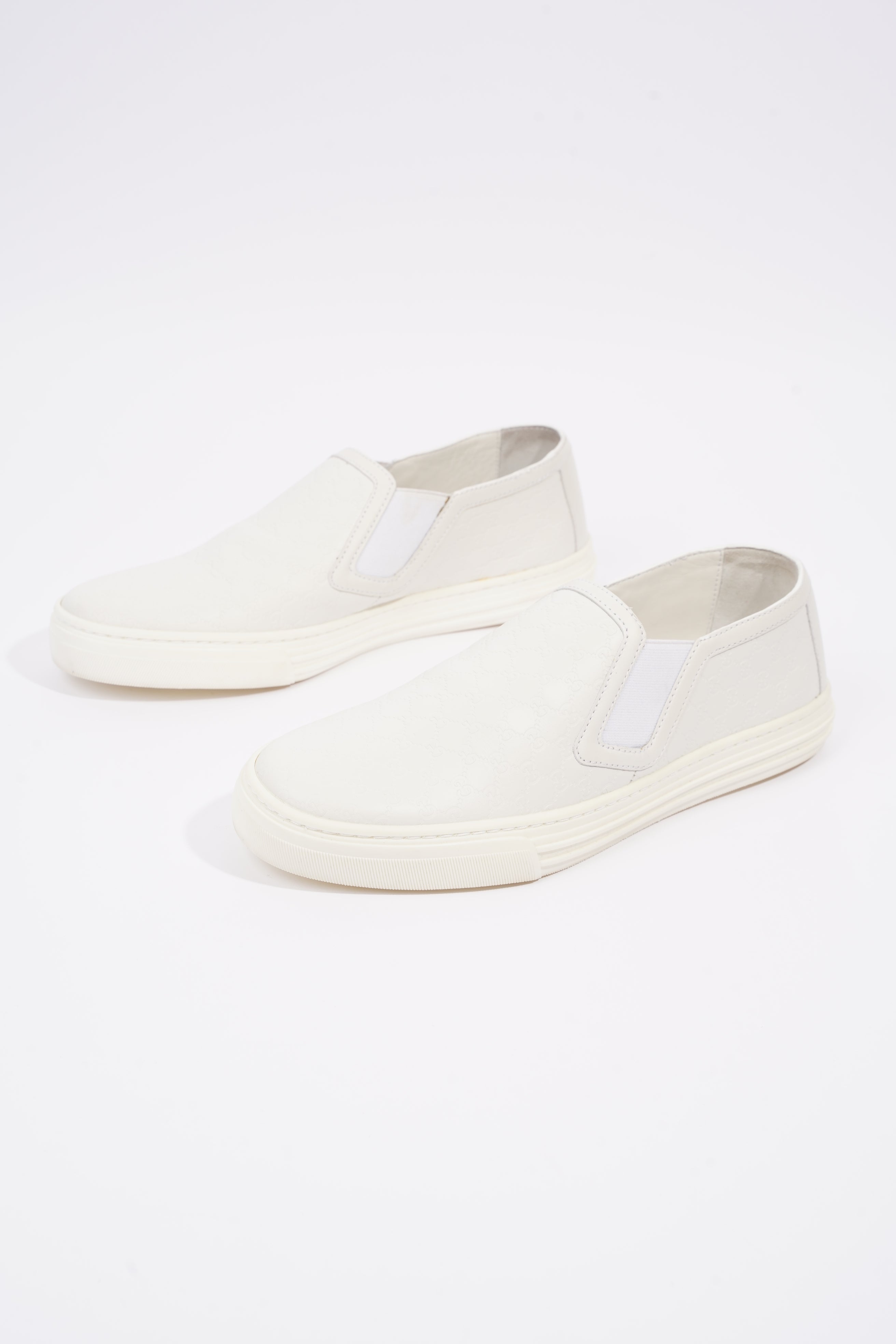 Gucci Womens Slip On Sneaker White Guccissima EU 37 / UK 4