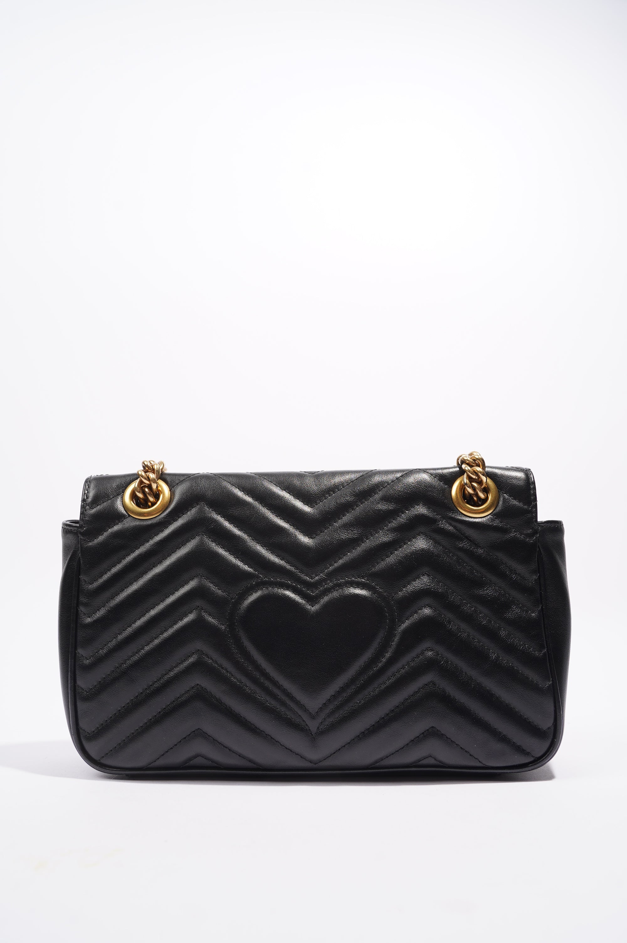 Gucci Marmont GG Flap Bag Black Leather Small