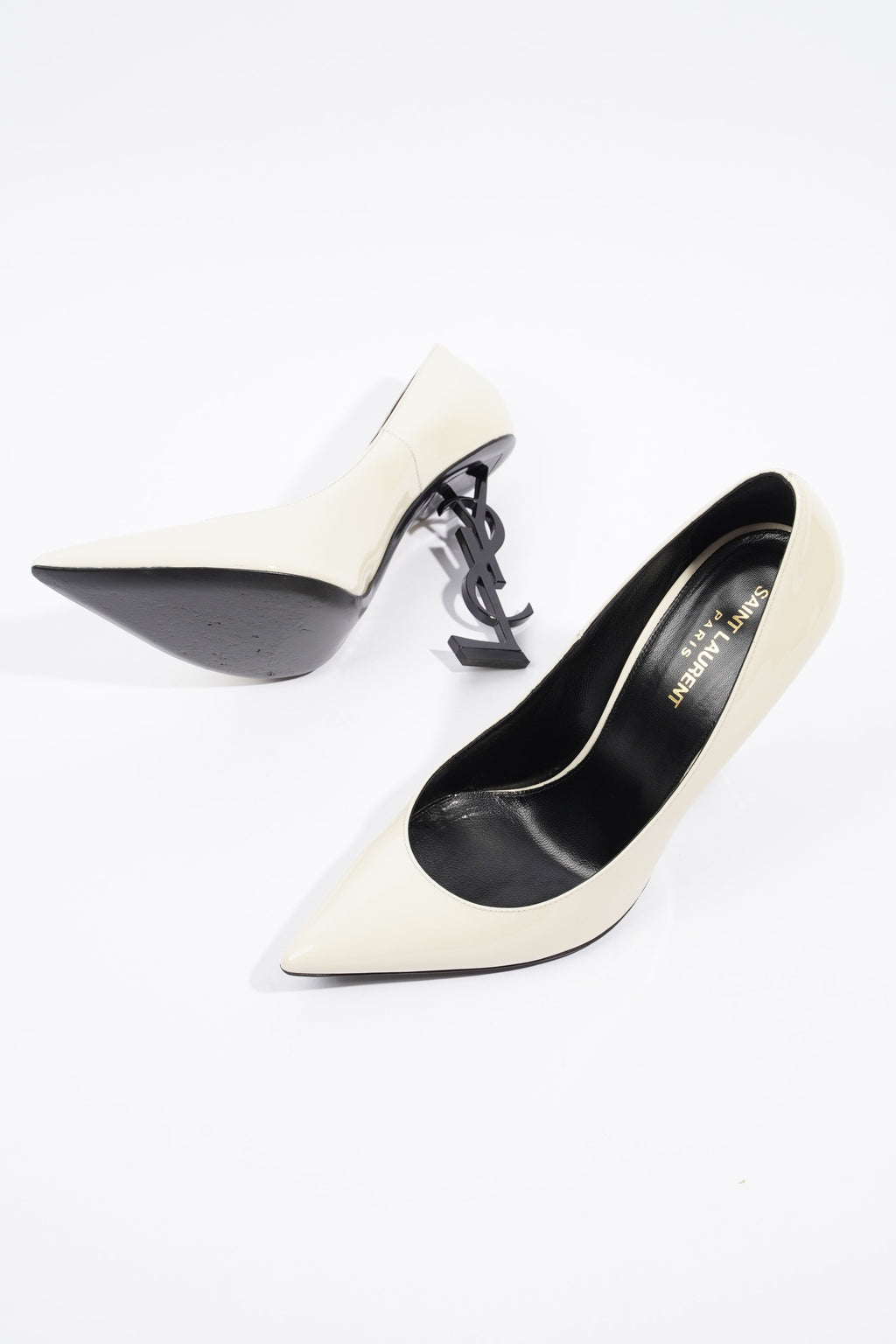 Saint Laurent Opyum Pump 110 Patent Beige EU 39.5 / UK 6.5
