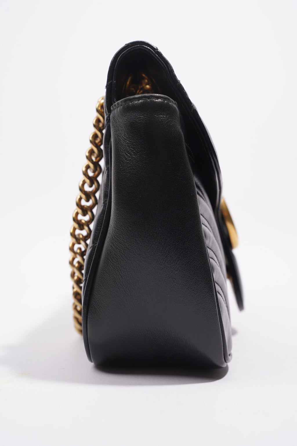 Gucci Marmont GG Flap Bag Black Leather Small