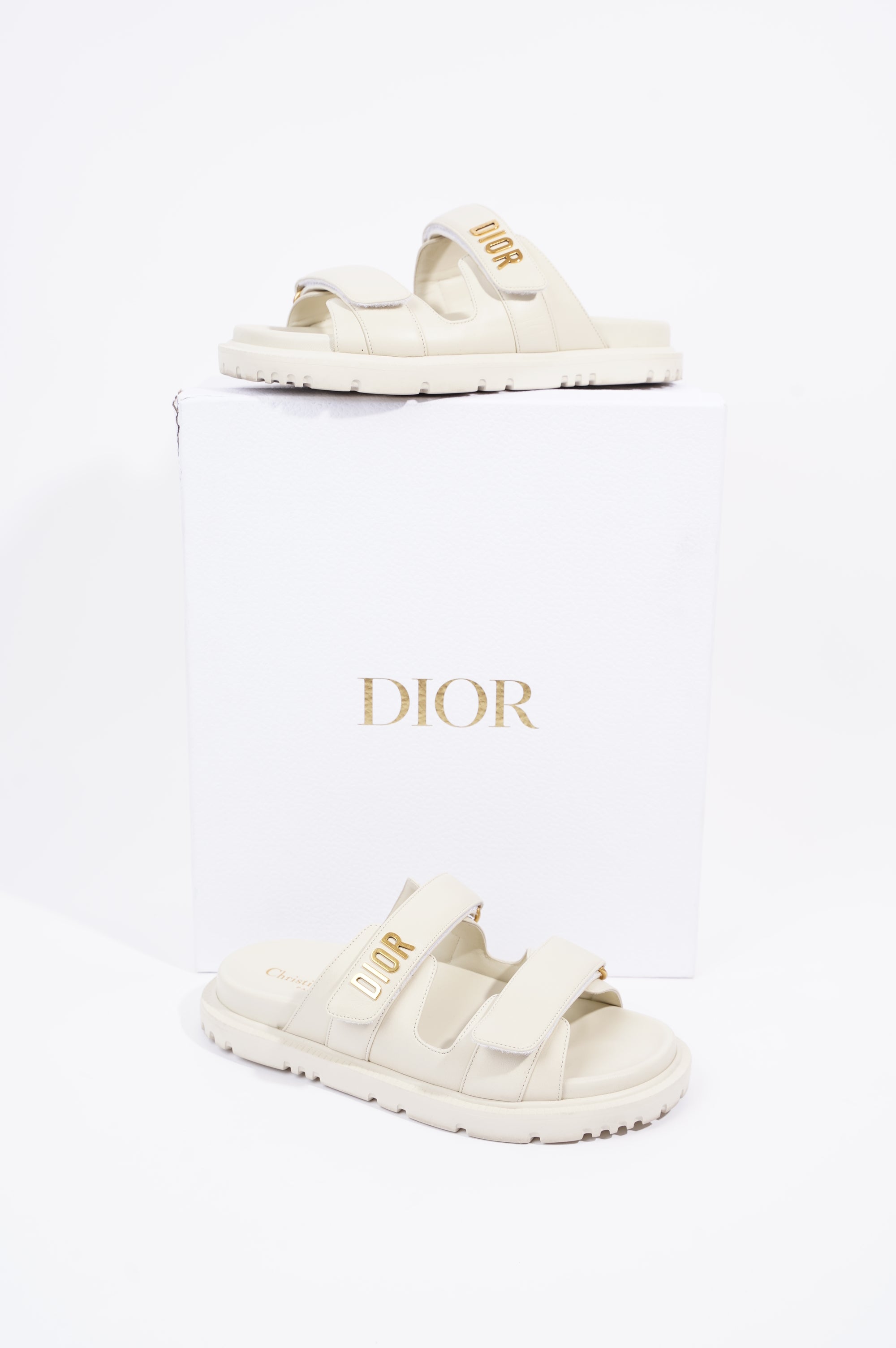 Christian Dior Womens Dioract Off White EU 37.5 / UK 4.5