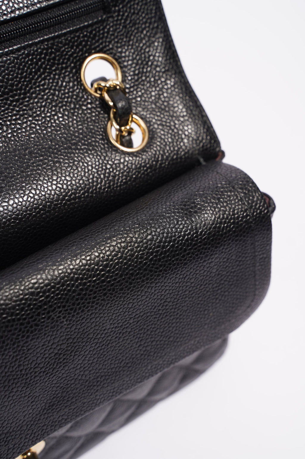 Chanel Womens Classic Flap Black Caviar Medium