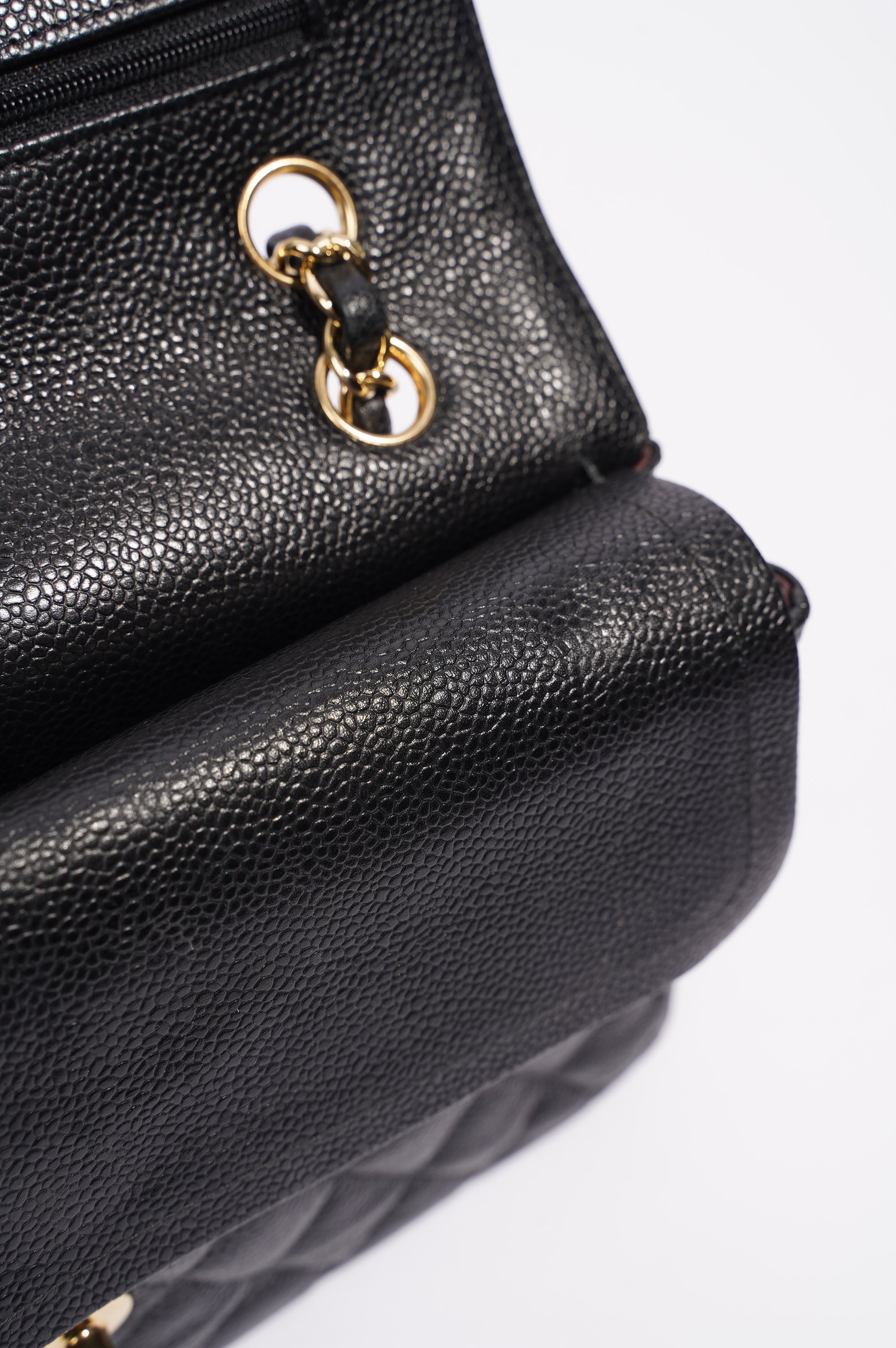 Chanel Womens Classic Flap Black Caviar Medium
