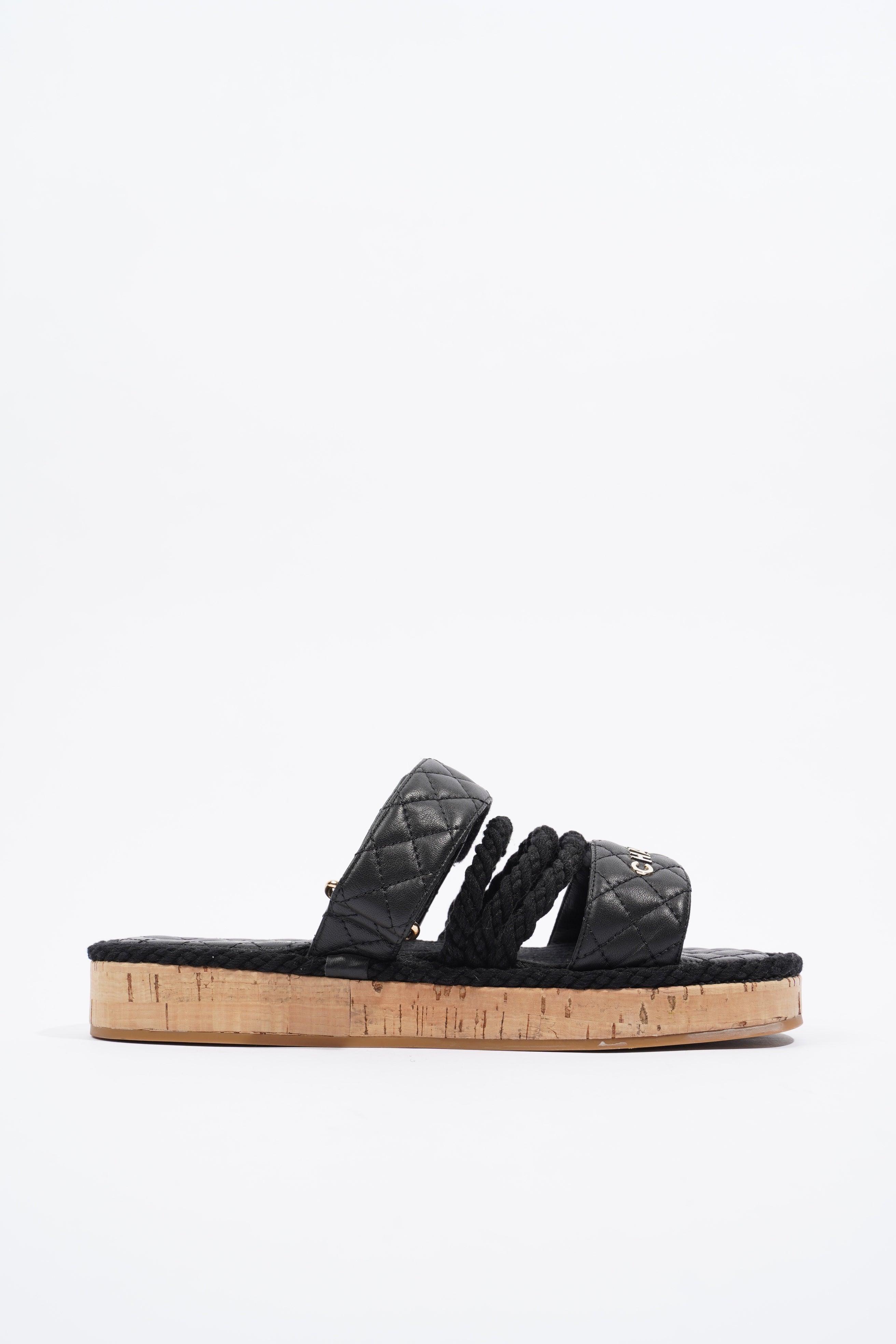 Chanel Dad Sandal Black / Gold EU 40 / UK 7