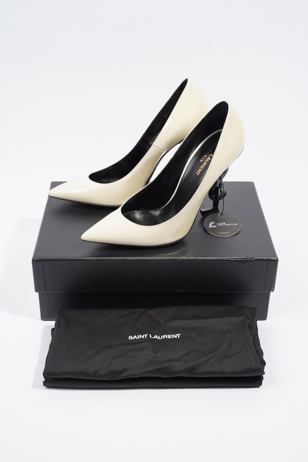 Saint Laurent Opyum Pump 110 Patent Beige EU 39.5 / UK 6.5