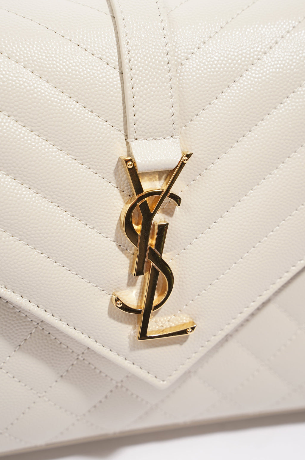 Saint Laurent Womens Envelope Medium Bag Cream
