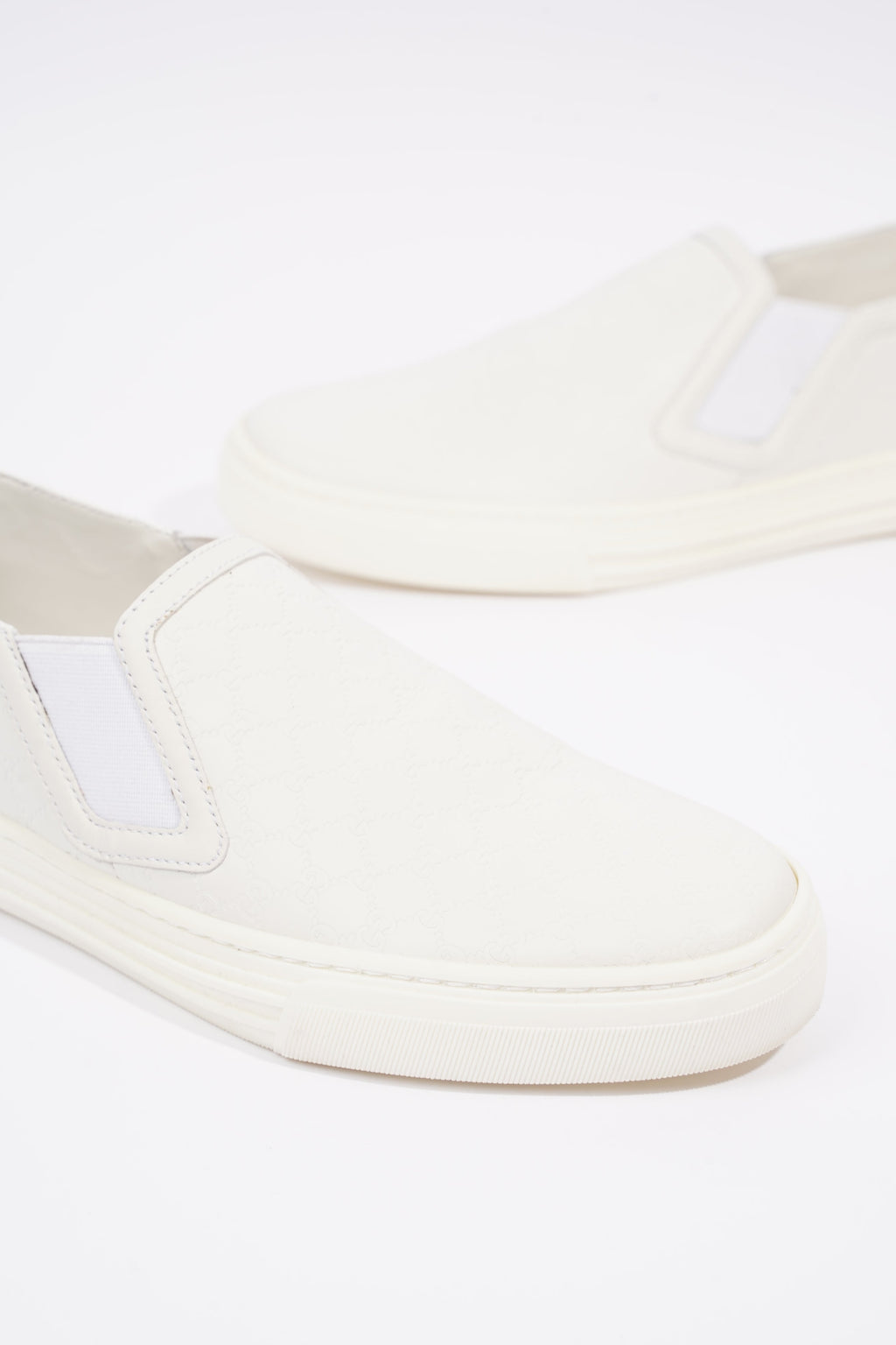 Gucci Womens Slip On Sneaker White Guccissima EU 37 / UK 4