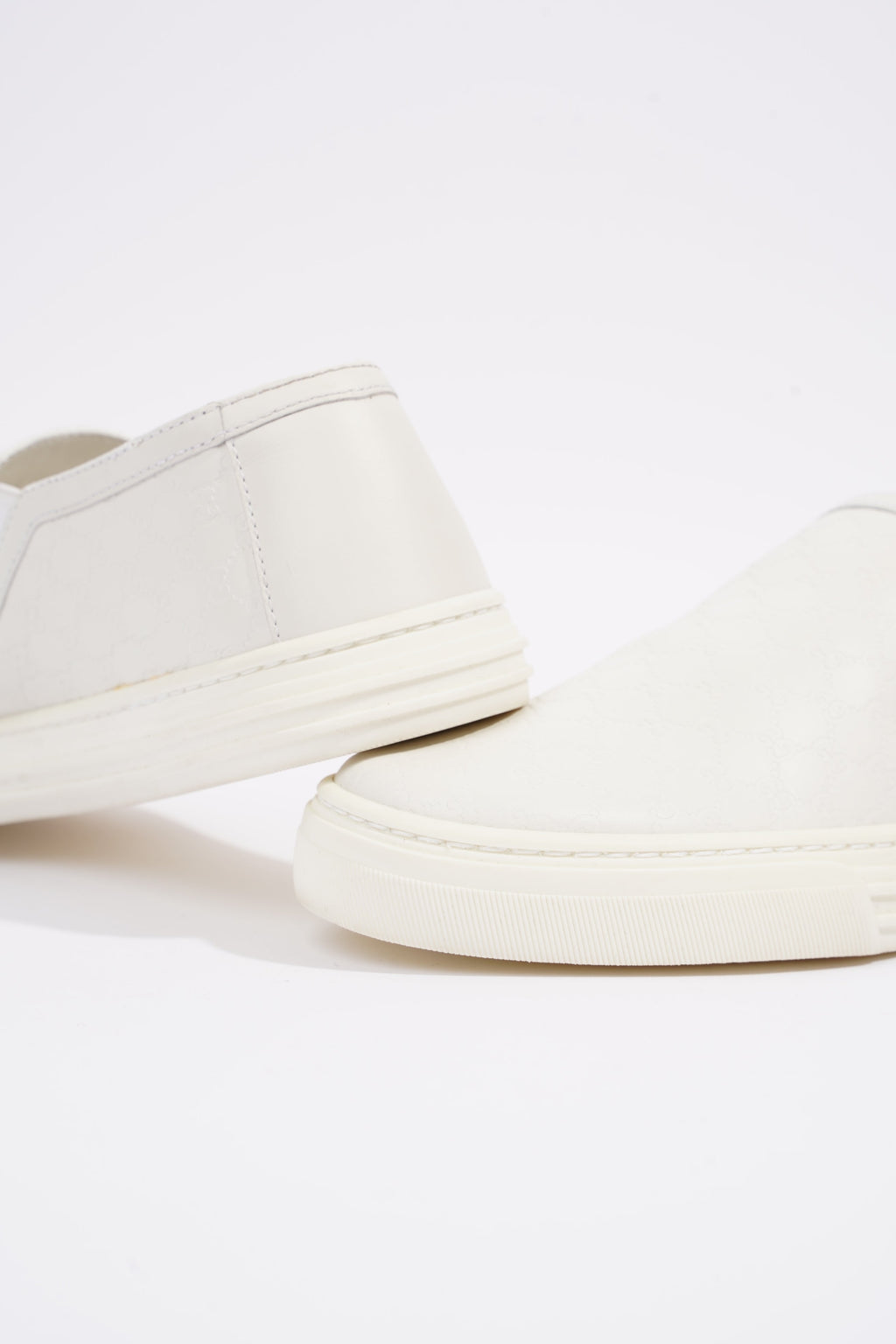 Gucci Womens Slip On Sneaker White Guccissima EU 37 / UK 4