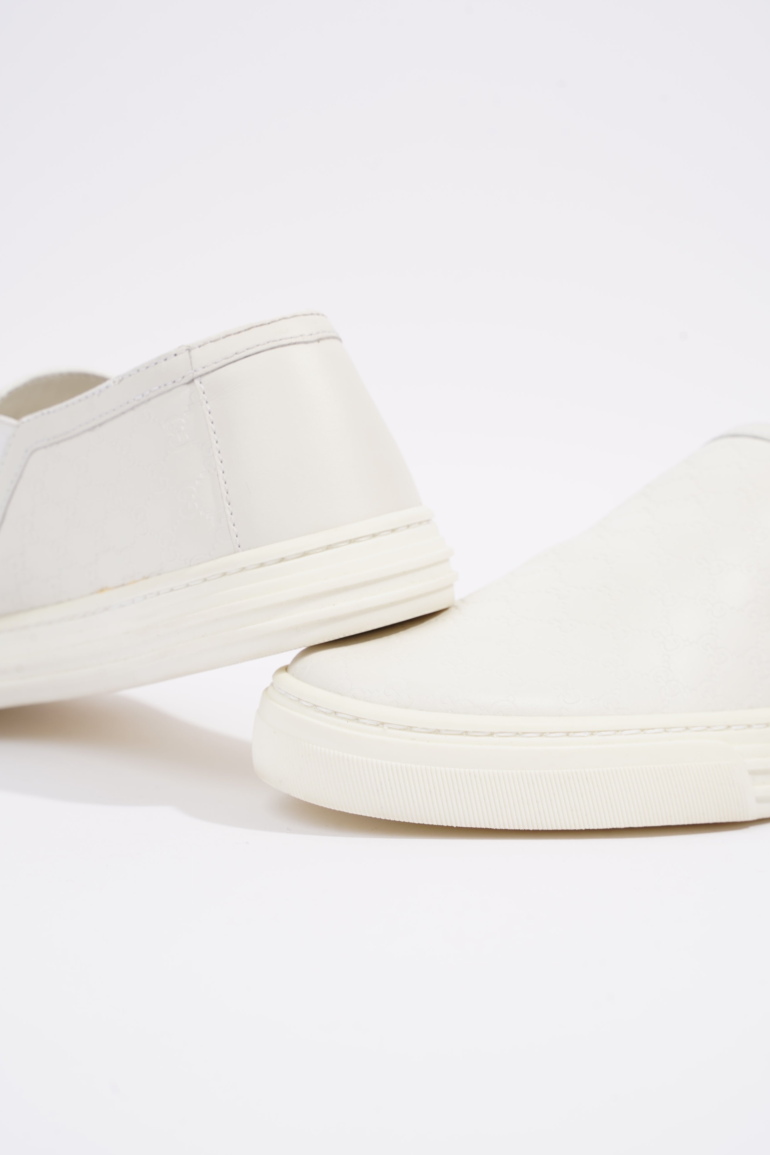 Gucci Womens Slip On Sneaker White Guccissima EU 37 / UK 4