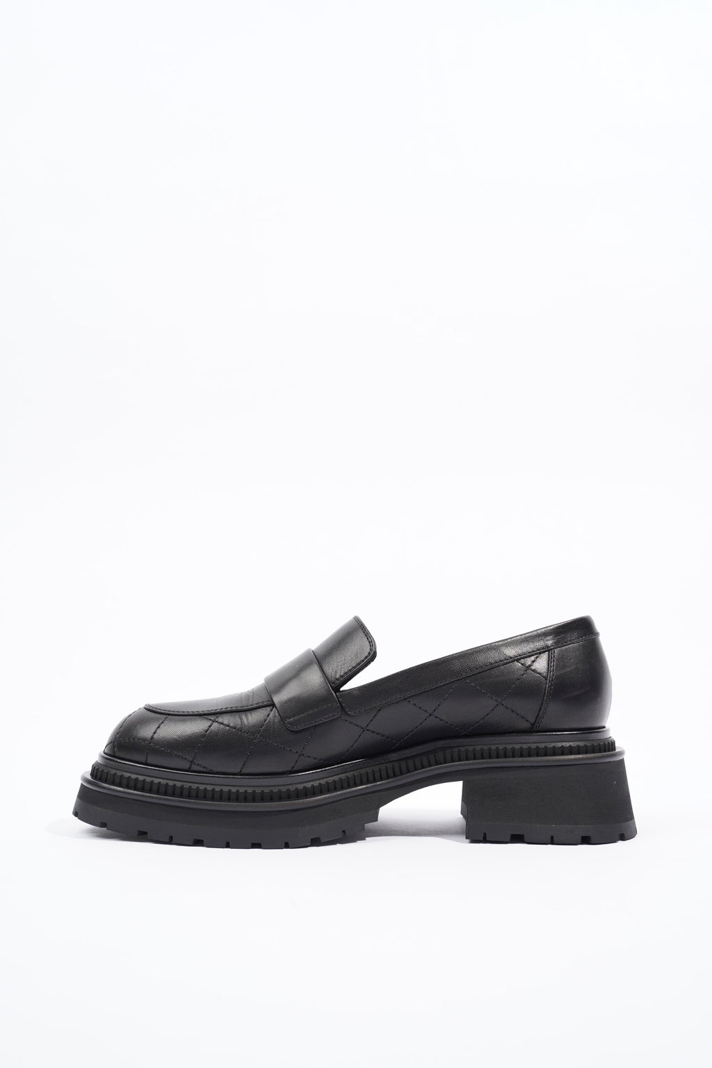Chanel Womens Moccasins Black Leather EU 39 / UK 6