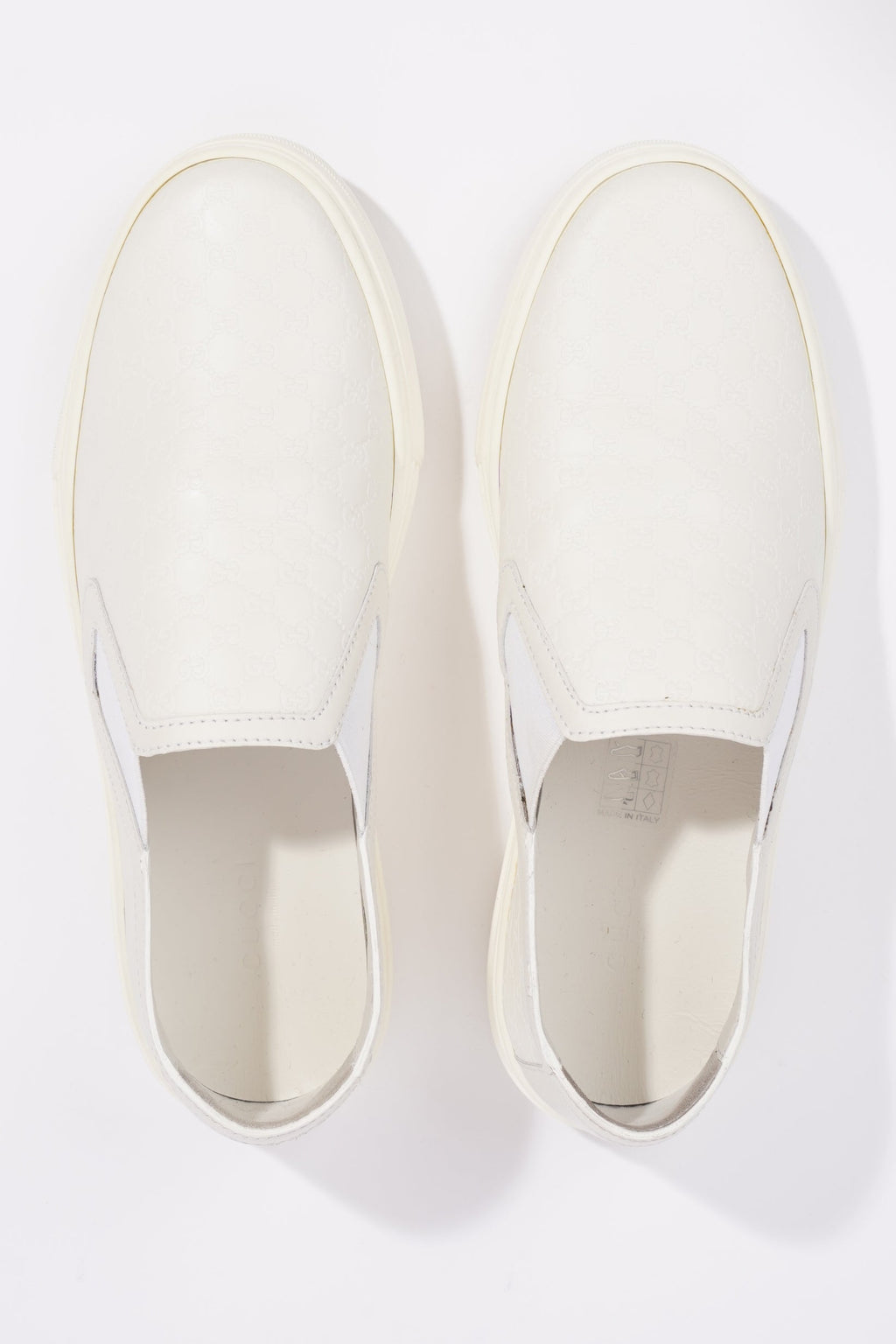 Gucci Womens Slip On Sneaker White Guccissima EU 37 / UK 4